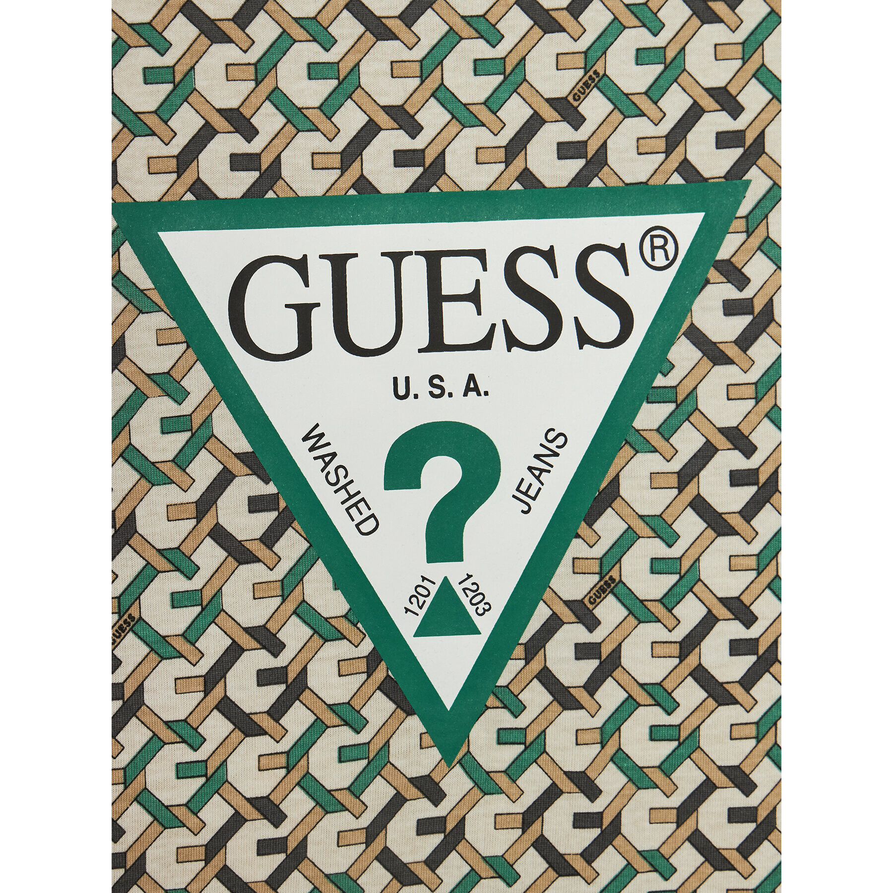 Guess T-Shirt L4RI03 K8HM3 Zelená Regular Fit - Pepit.cz