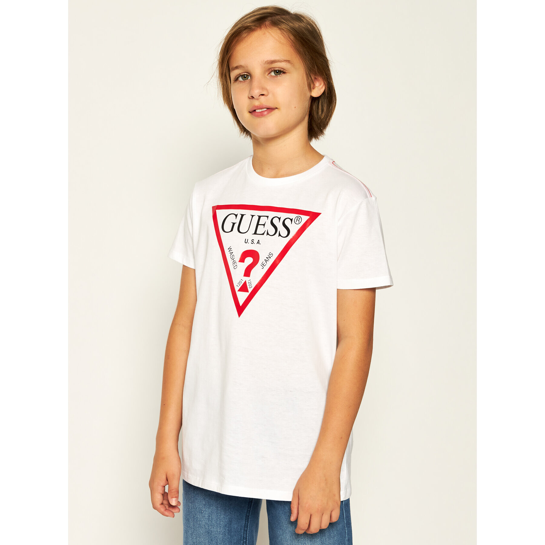 Guess T-Shirt L73I55 K5M20 Bílá Regular Fit - Pepit.cz