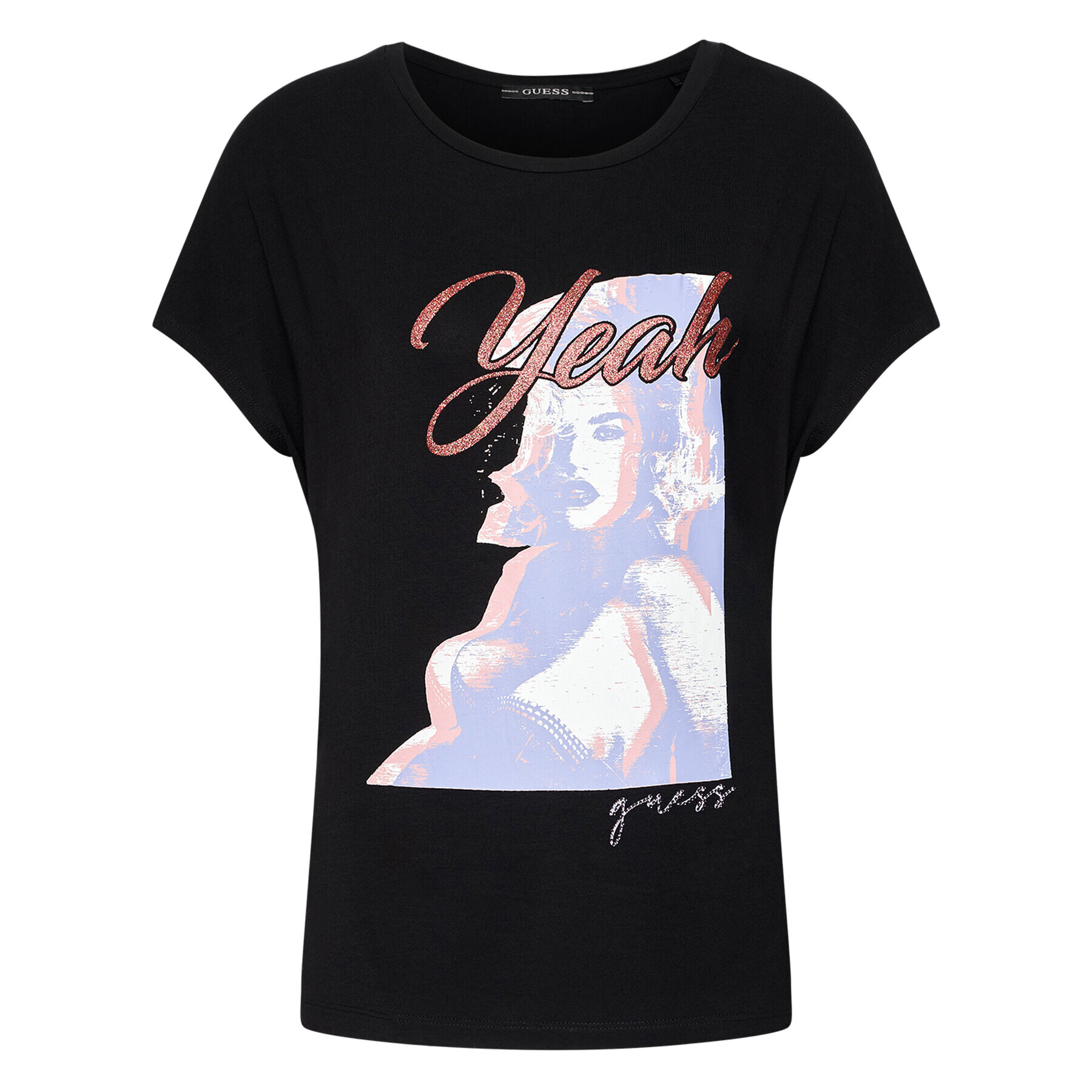 Guess T-Shirt Leona W1GI0D K68D2 Černá Regular Fit - Pepit.cz