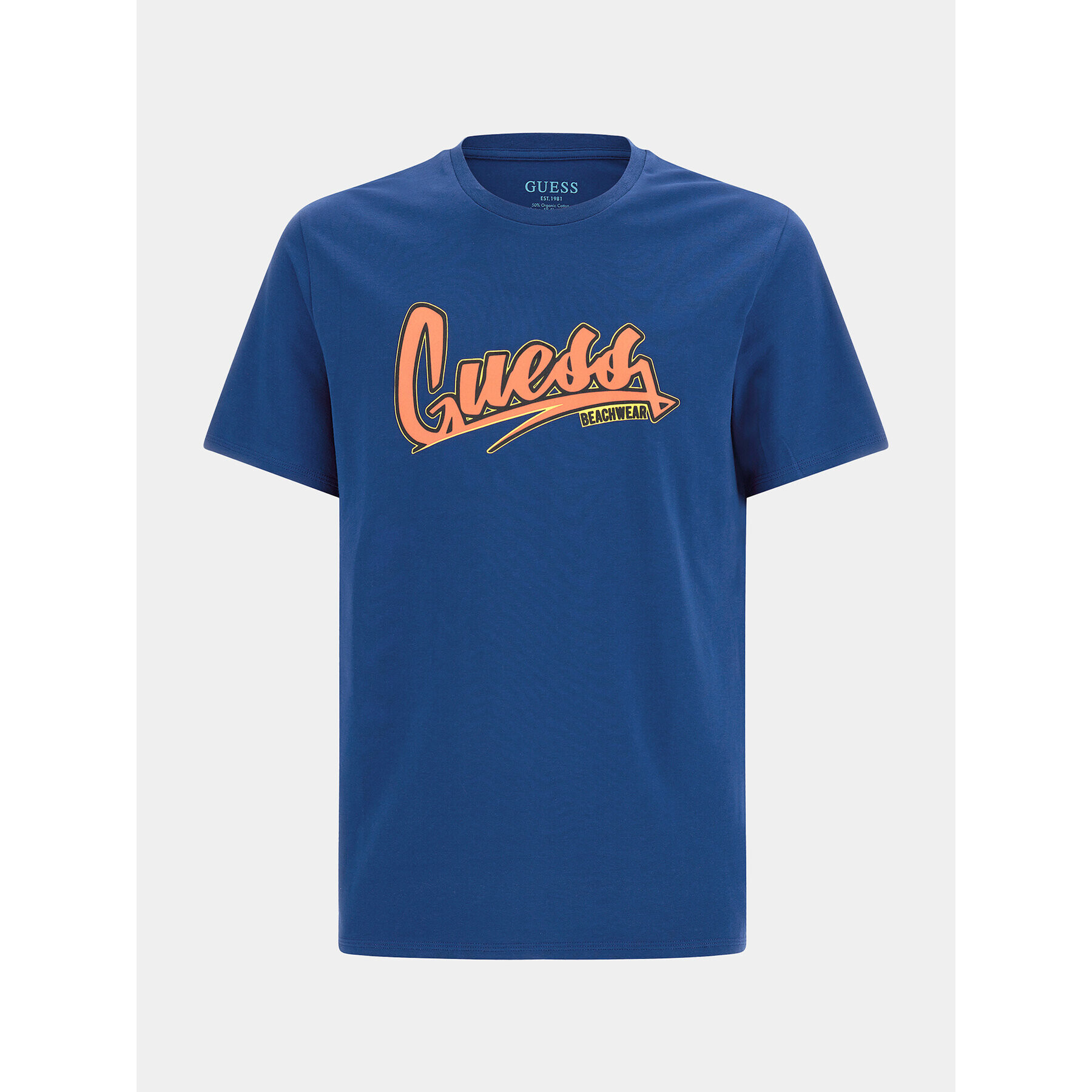 Guess T-Shirt Logo F3GI10 J1314 Modrá Slim Fit - Pepit.cz