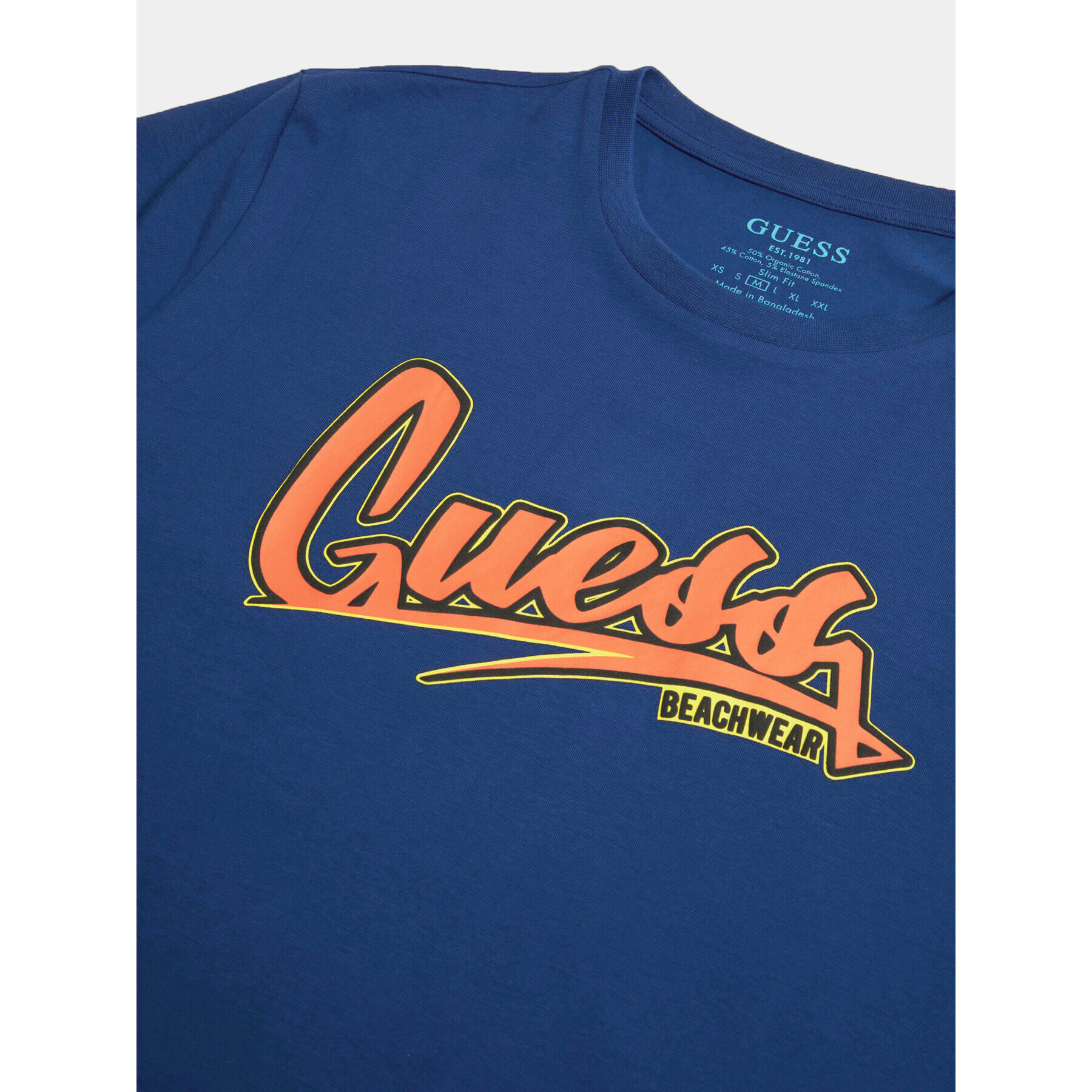 Guess T-Shirt Logo F3GI10 J1314 Modrá Slim Fit - Pepit.cz