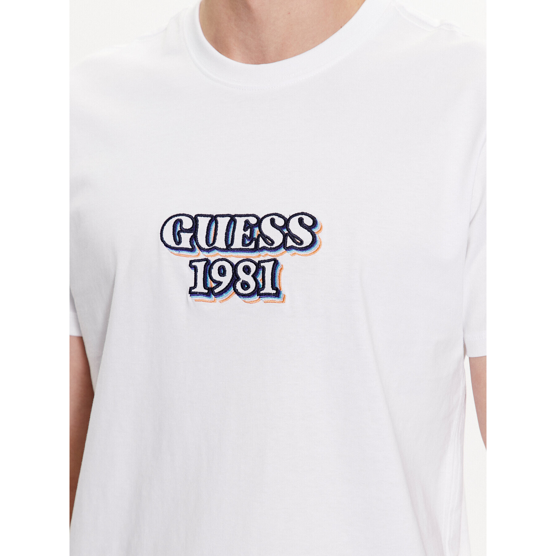 Guess T-Shirt Logo M3GI30 K8FQ4 Bílá Slim Fit - Pepit.cz