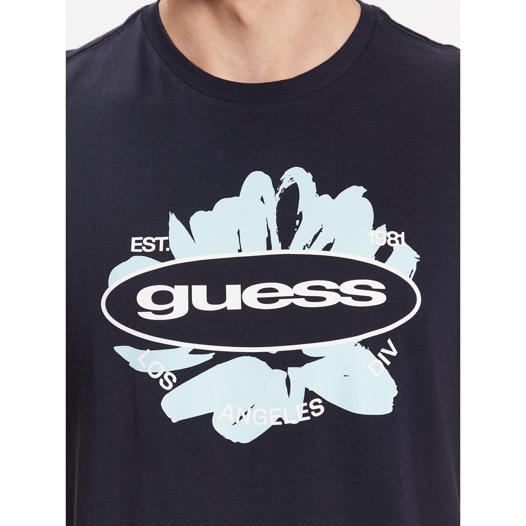 Guess T-Shirt Logo M3GI61 K9RM1 Tmavomodrá Slim Fit - Pepit.cz