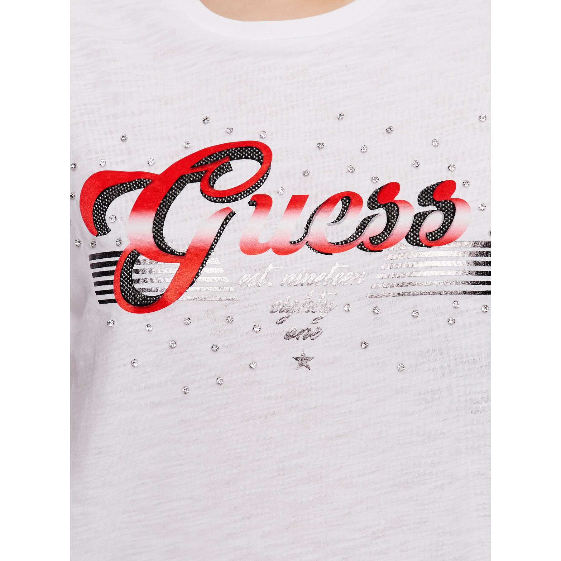 Guess T-Shirt Logo W3GI33 KB3P0 Bílá Boxy Fit - Pepit.cz