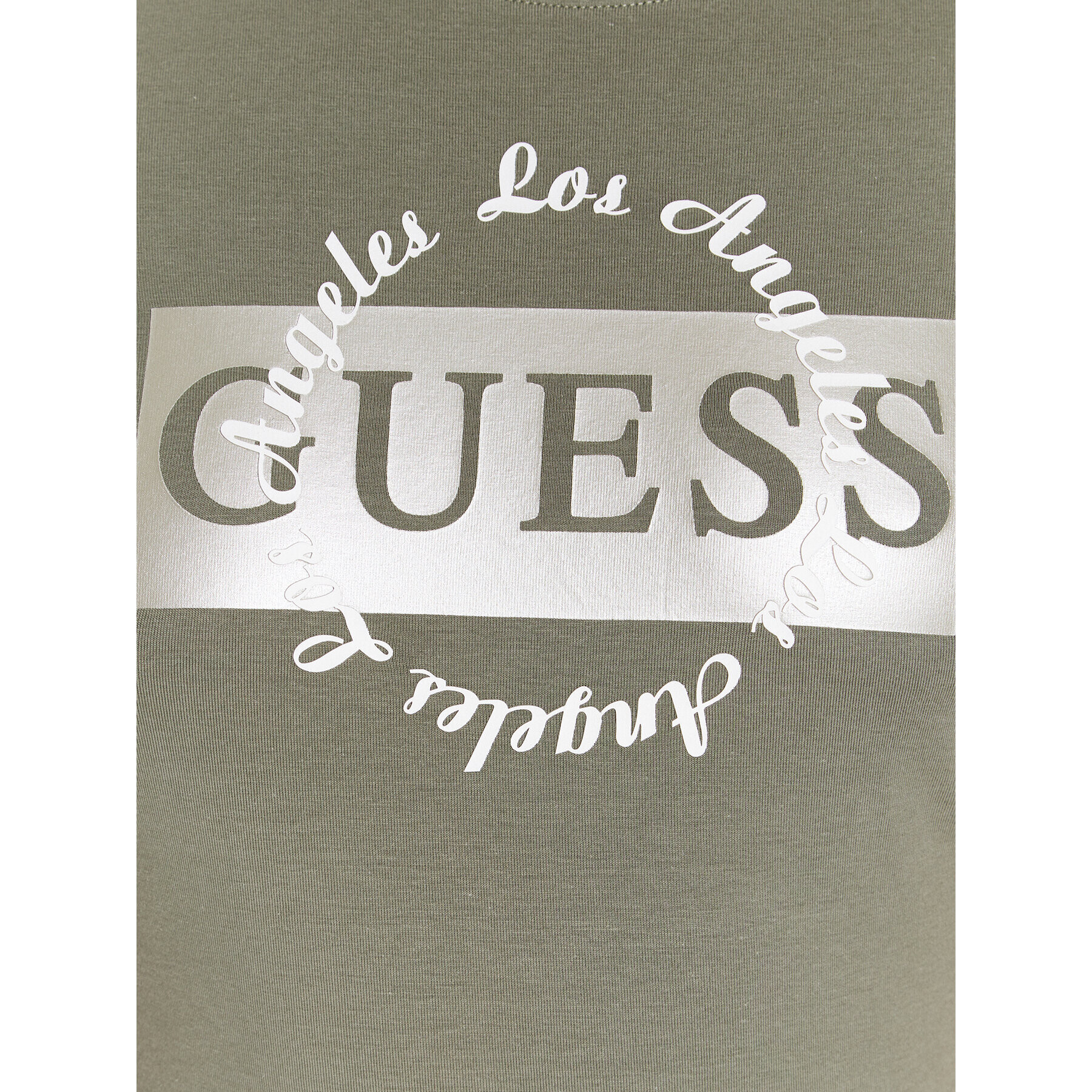 Guess T-Shirt Logo W3GI38 J1314 Zelená Slim Fit - Pepit.cz