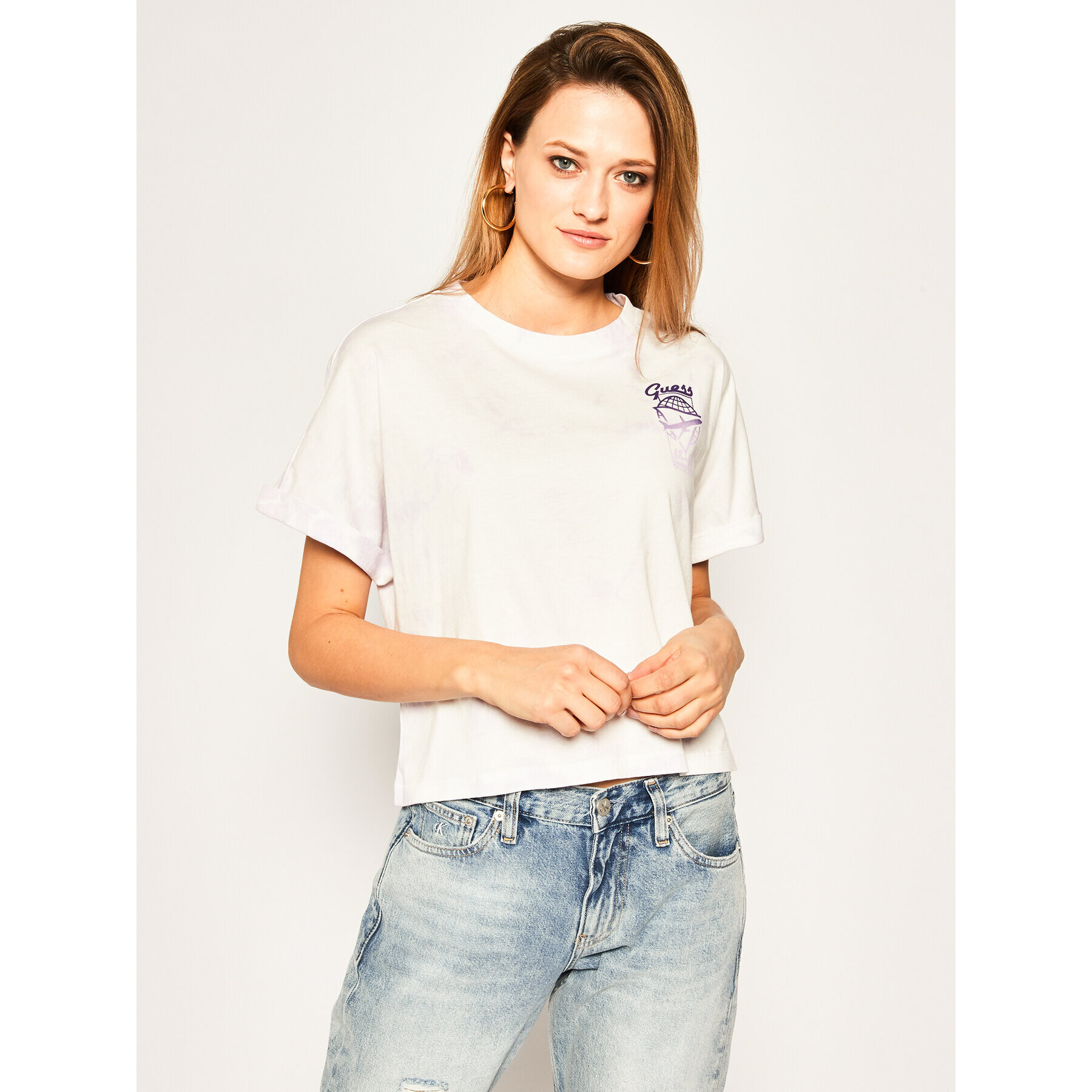 Guess T-Shirt Lola W0GI90 JA900 Bílá Regular Fit - Pepit.cz