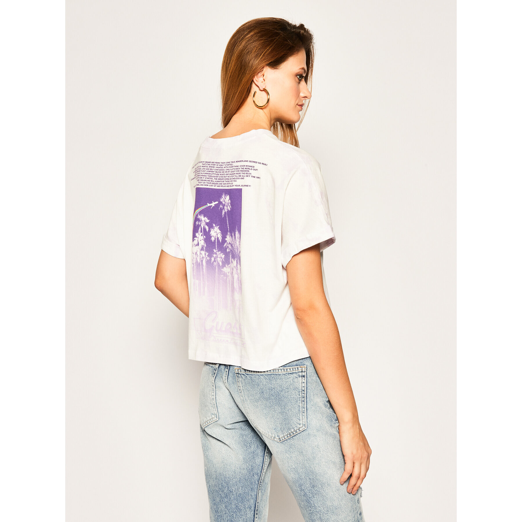 Guess T-Shirt Lola W0GI90 JA900 Bílá Regular Fit - Pepit.cz