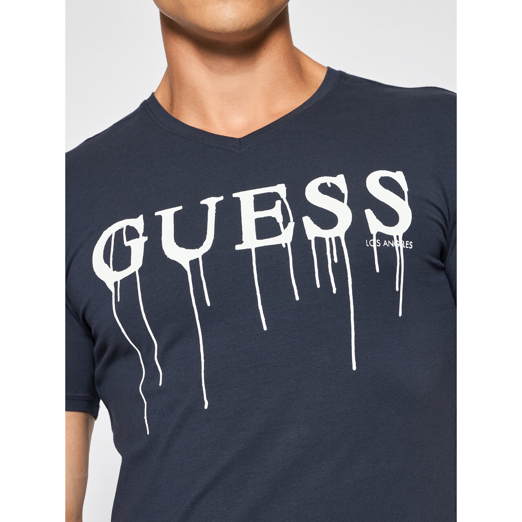 Guess T-Shirt M0YI0X J1300 Tmavomodrá Slim Fit - Pepit.cz