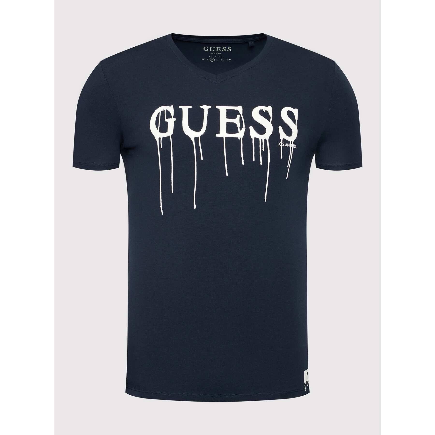 Guess T-Shirt M0YI0X J1300 Tmavomodrá Slim Fit - Pepit.cz