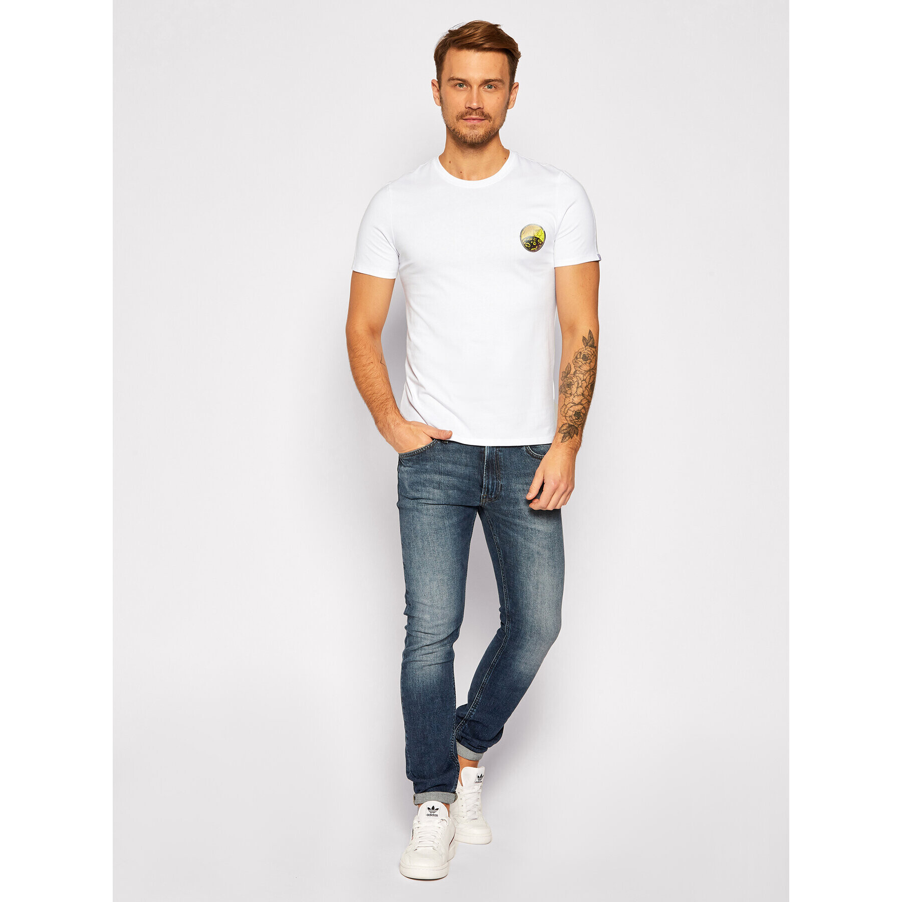 Guess T-Shirt M0YI40 K8FQ0 Bílá Slim Fit - Pepit.cz