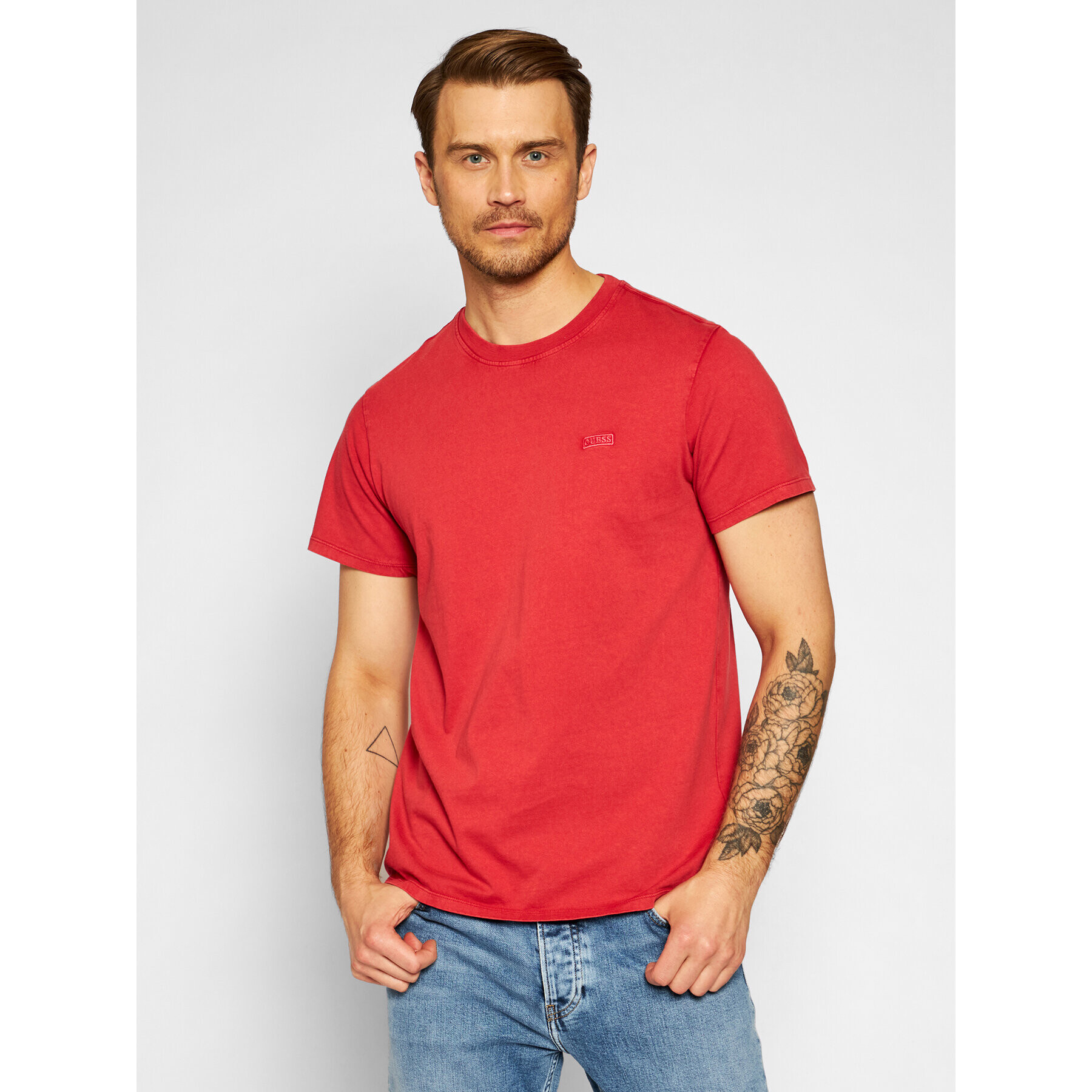 Guess T-Shirt M1GI48 K8FQ1 Červená Regular Fit - Pepit.cz