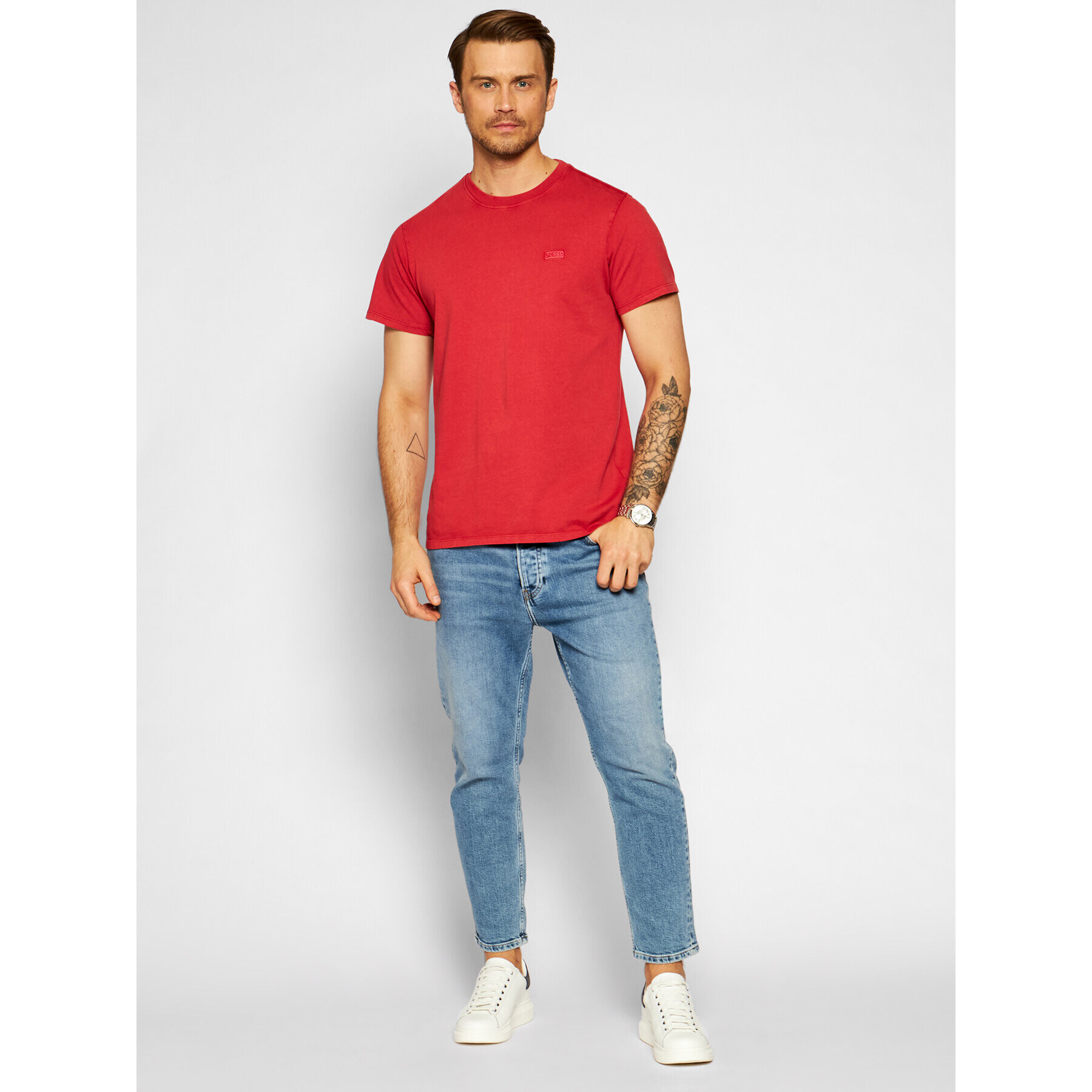 Guess T-Shirt M1GI48 K8FQ1 Červená Regular Fit - Pepit.cz