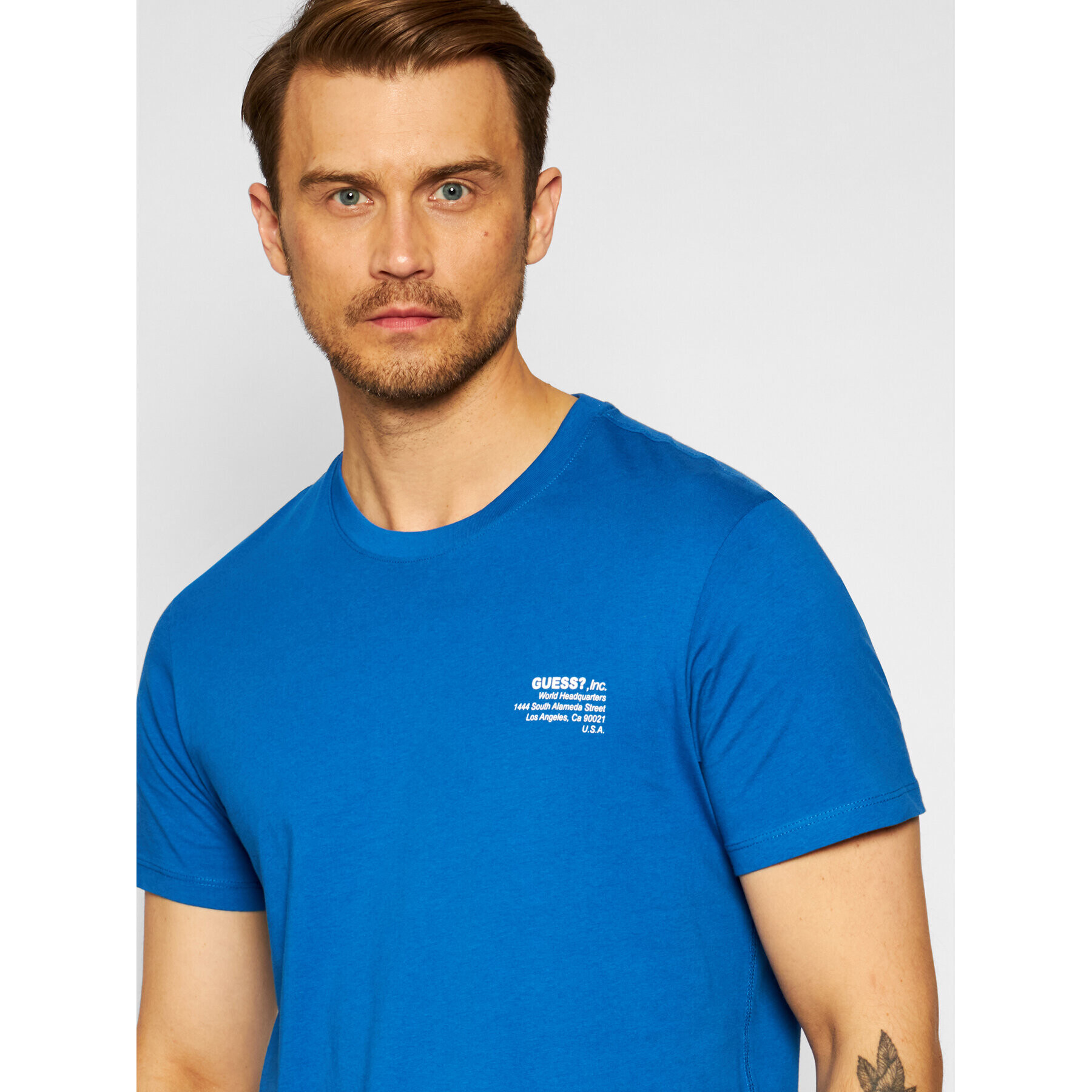 Guess T-Shirt M1GI66 K8HM0 Modrá Regular Fit - Pepit.cz