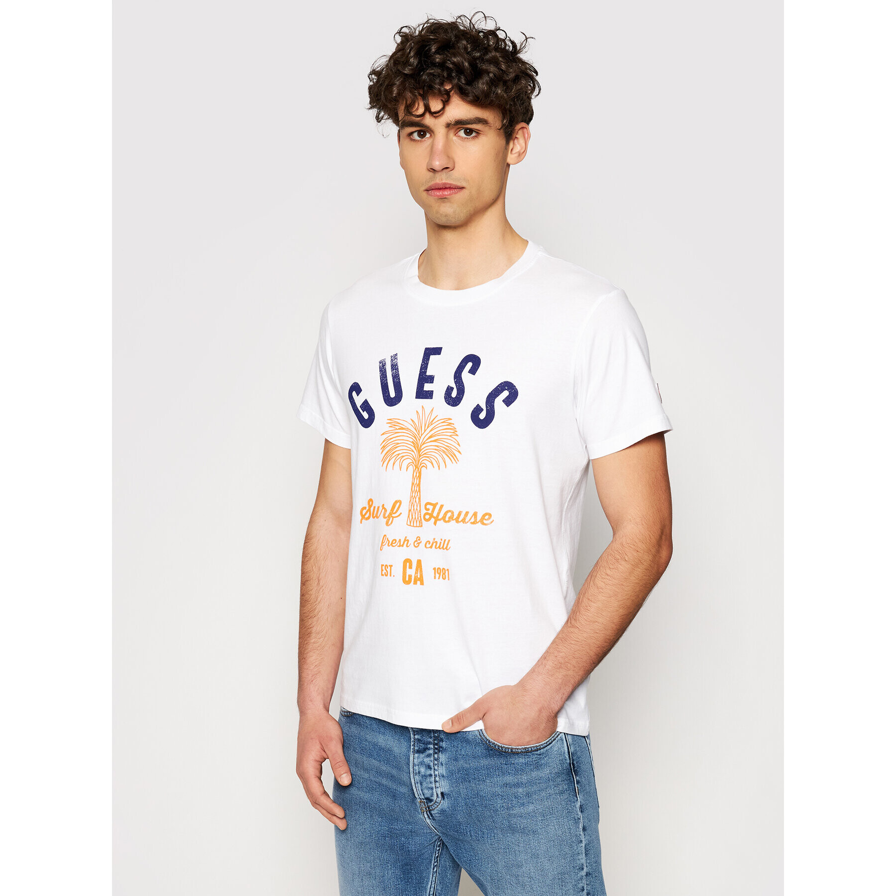 Guess T-Shirt M1GI84 I3Z00 Bílá Regular Fit - Pepit.cz