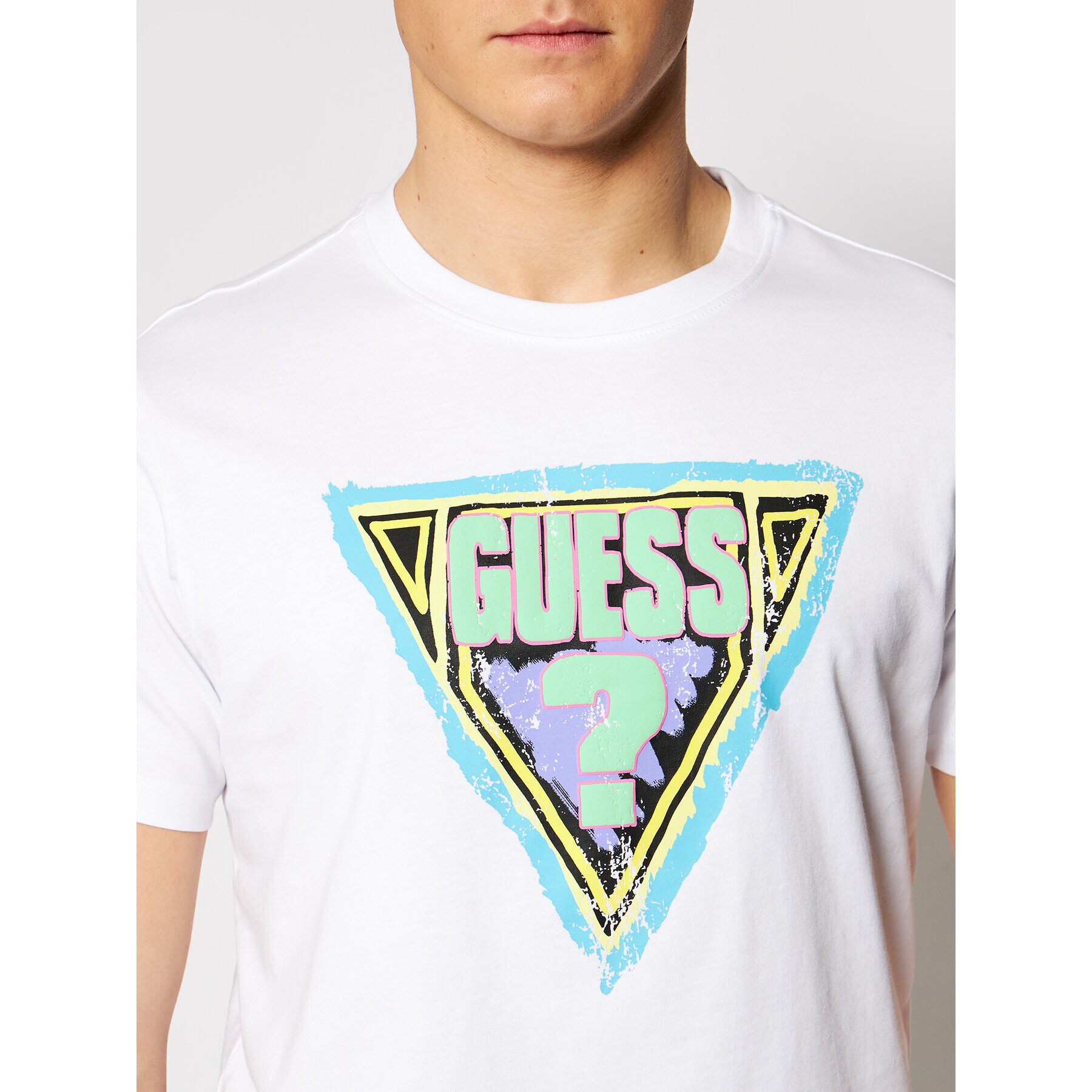 Guess T-Shirt M1GI89 K8FQ1 Bílá Regular Fit - Pepit.cz