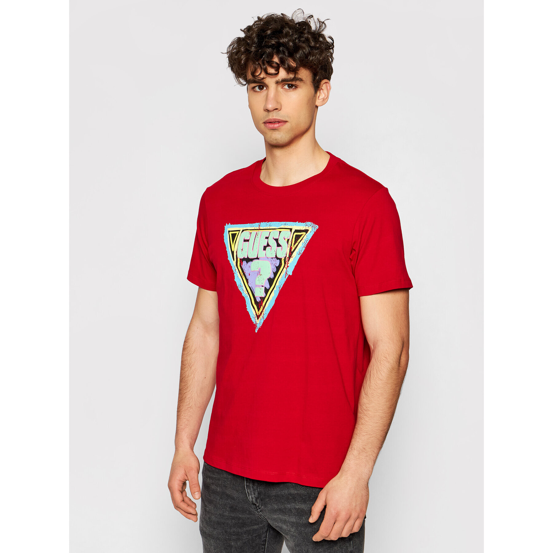 Guess T-Shirt M1GI89 K8FQ1 Červená Regular Fit - Pepit.cz