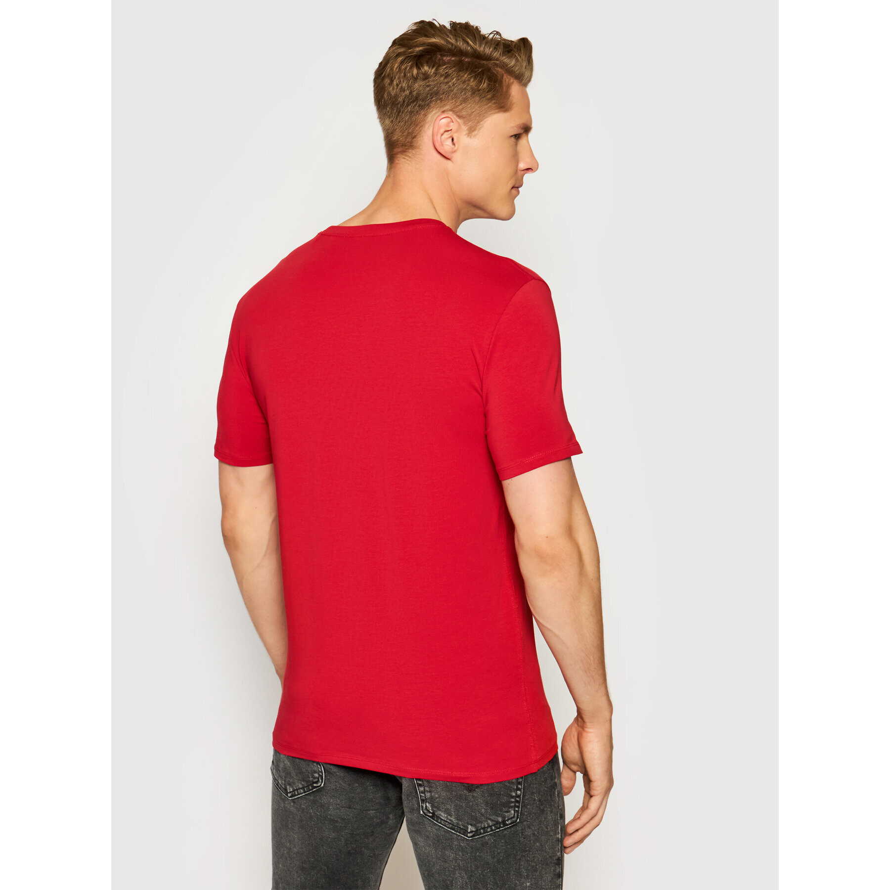 Guess T-Shirt M1RI32 J1311 Červená Super Slim Fit - Pepit.cz