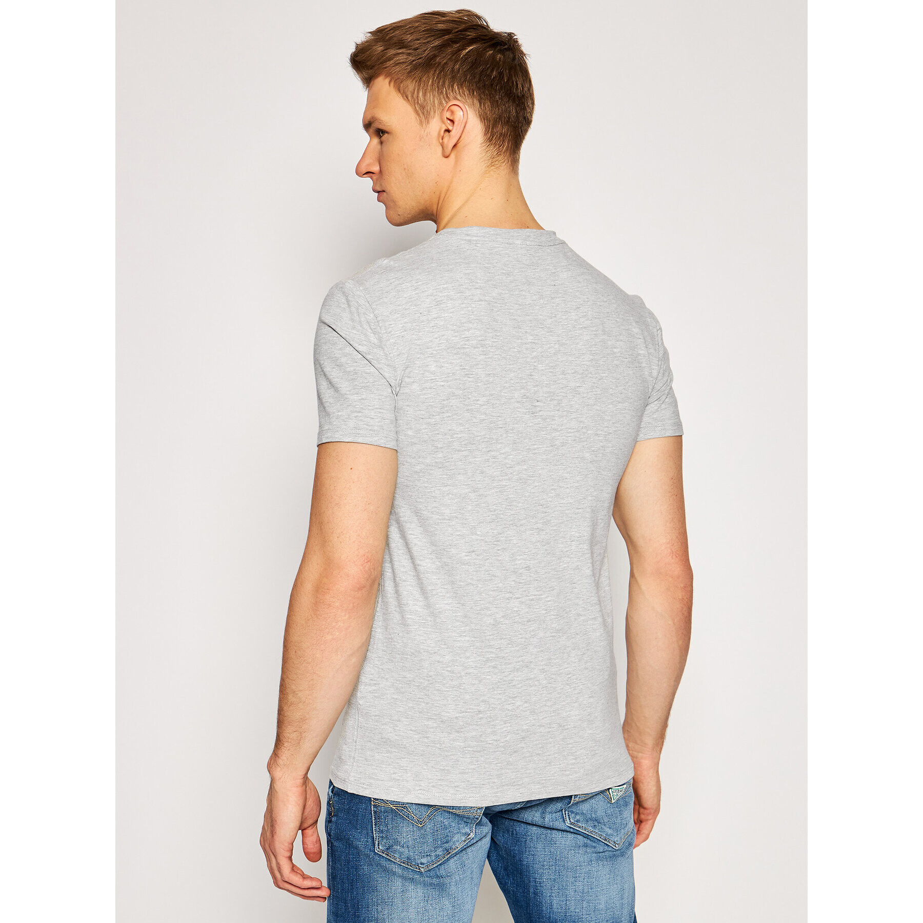 Guess T-Shirt M1RI32 J1311 Šedá Super Slim Fit - Pepit.cz