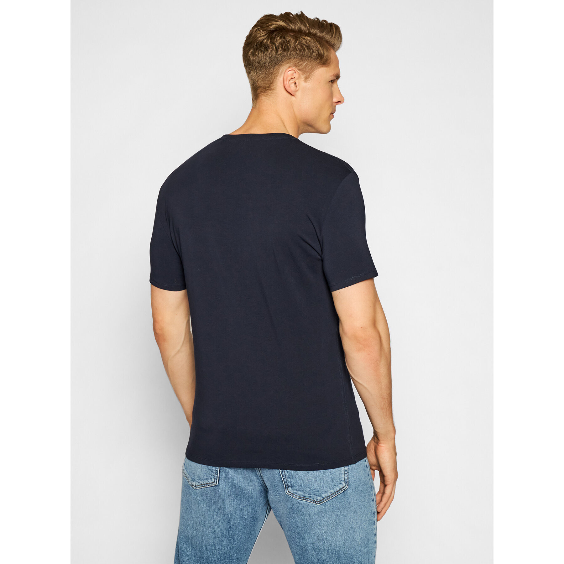 Guess T-Shirt M1RI32 J1311 Tmavomodrá Super Slim Fit - Pepit.cz