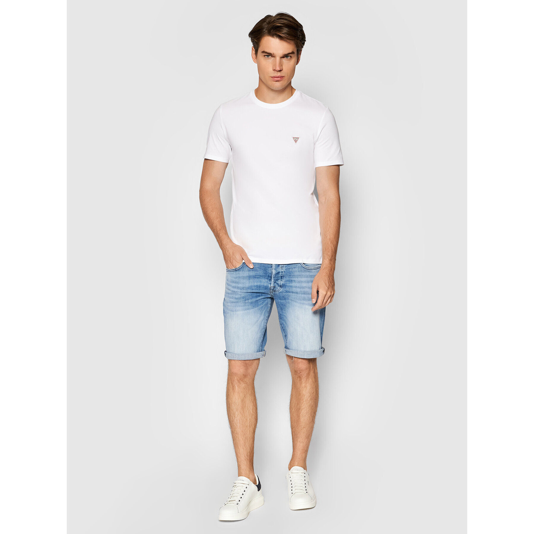 Guess T-Shirt M1RI36 I3Z11 Bílá Slim Fit - Pepit.cz