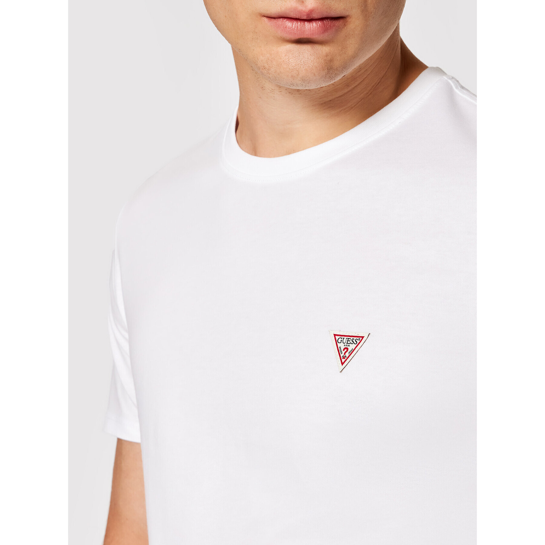 Guess T-Shirt M1RI36 I3Z11 Bílá Slim Fit - Pepit.cz