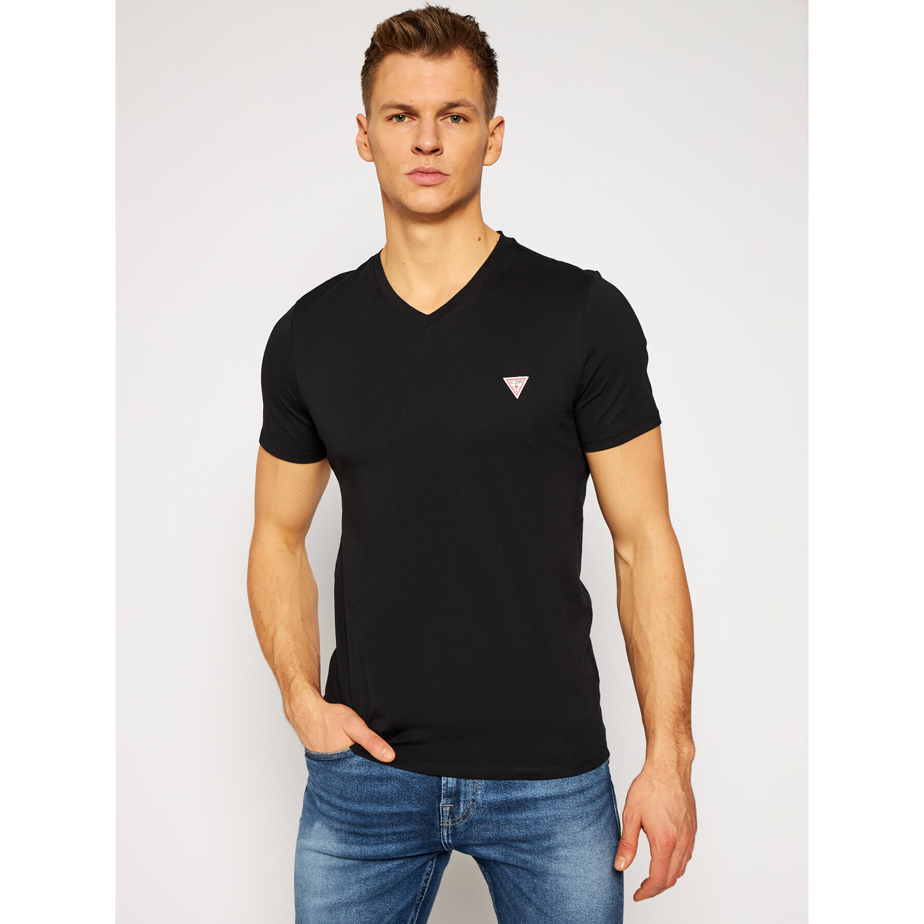 Guess T-Shirt M1RI37 I3Z11 Černá Slim Fit - Pepit.cz