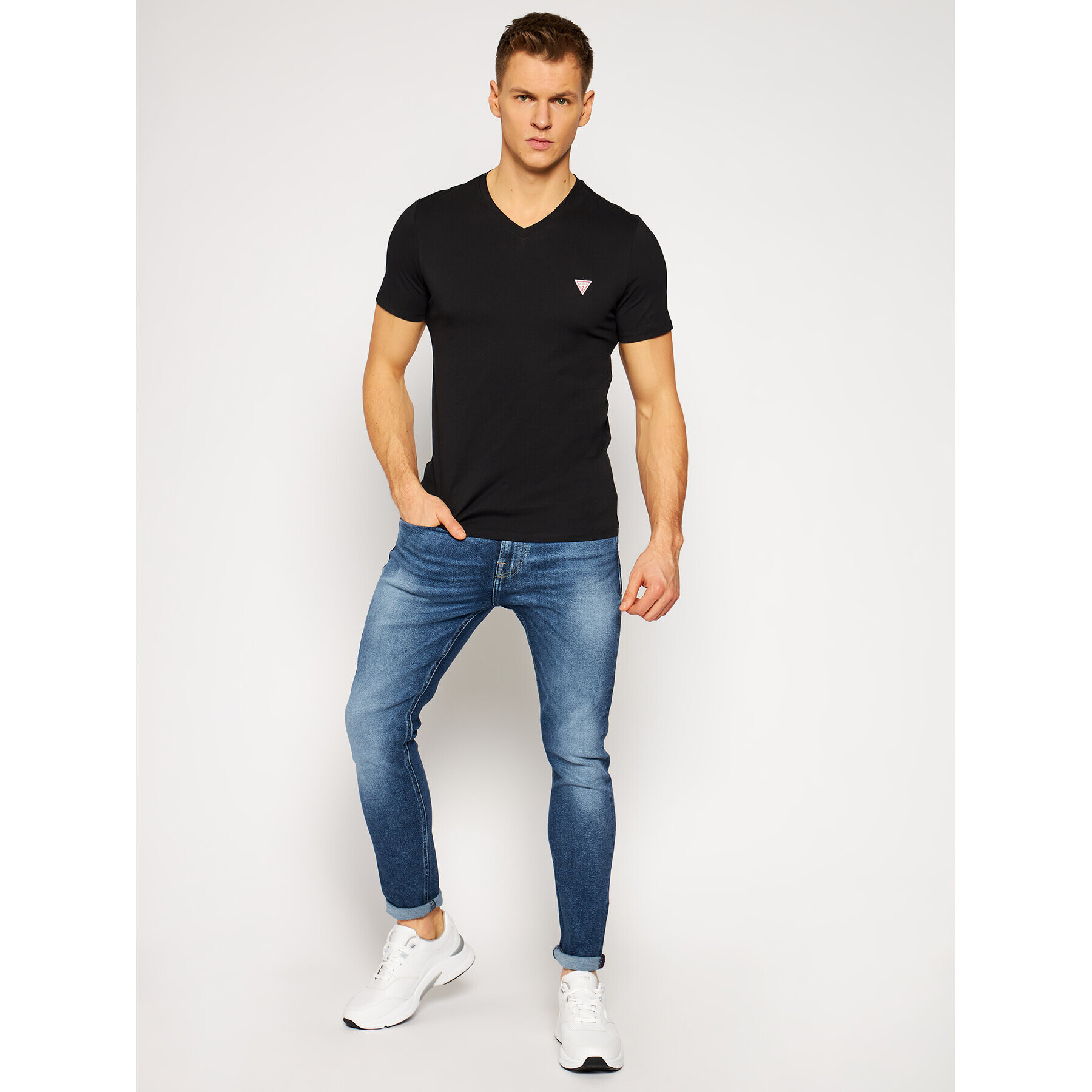 Guess T-Shirt M1RI37 I3Z11 Černá Slim Fit - Pepit.cz