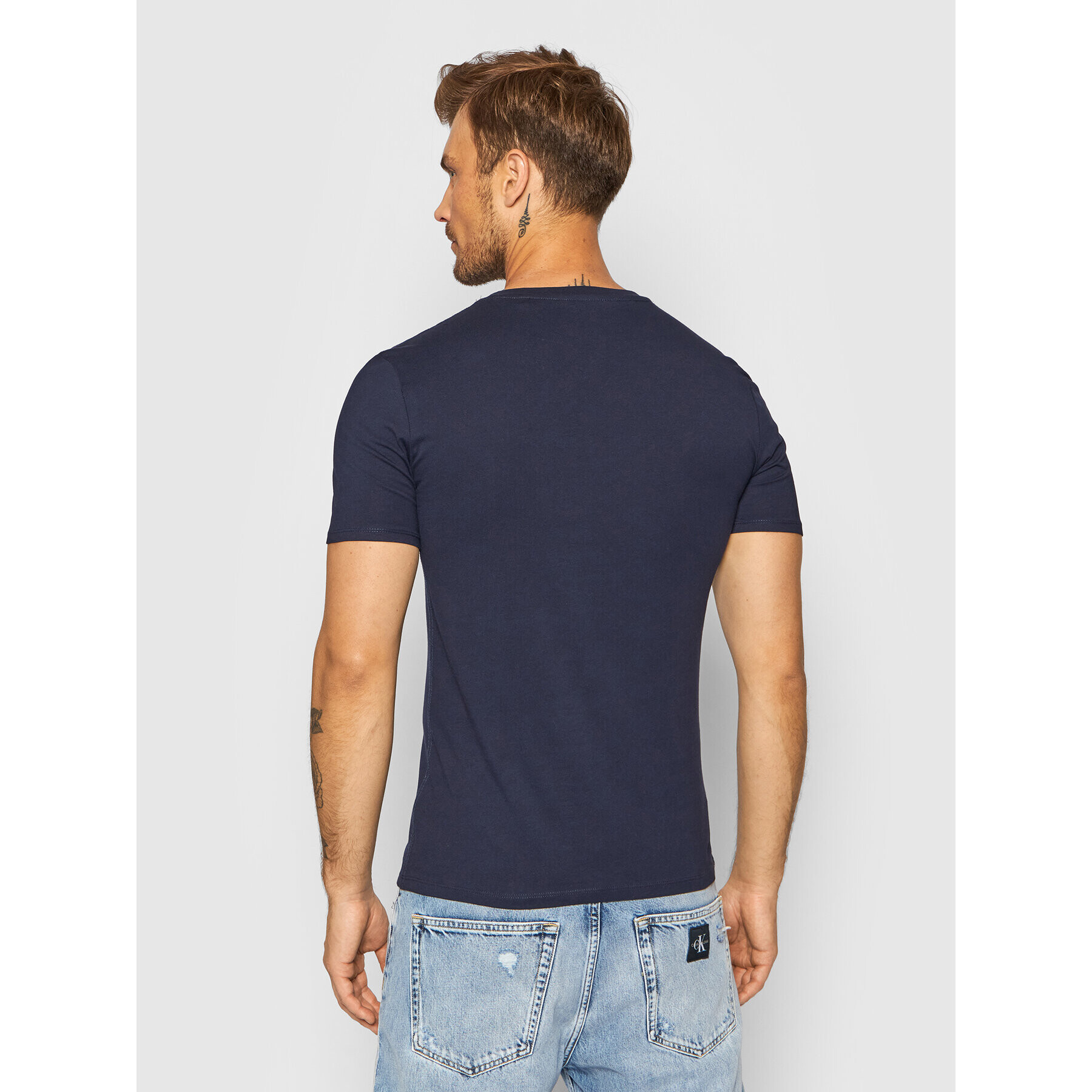 Guess T-Shirt M1RI37 I3Z11 Tmavomodrá Slim Fit - Pepit.cz