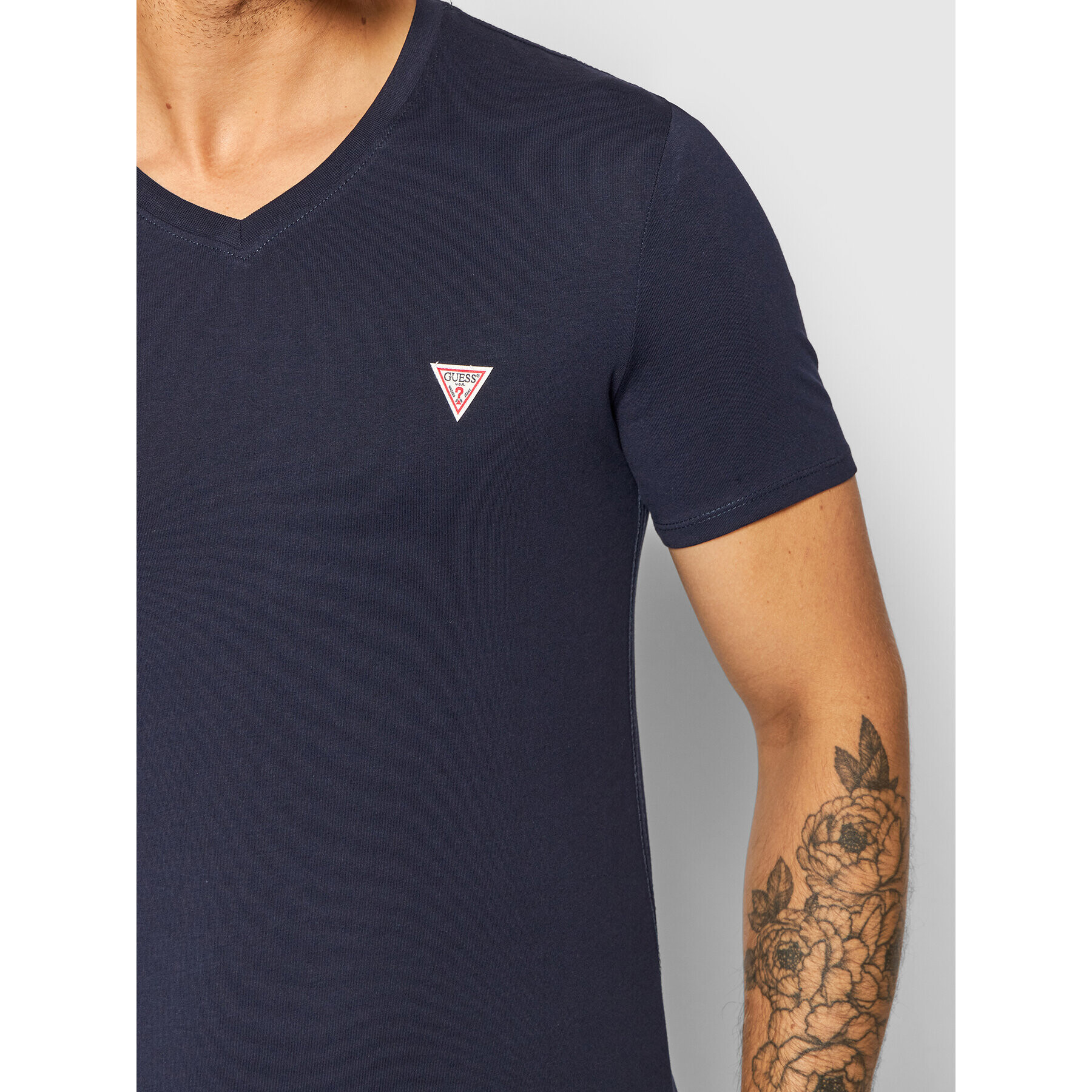 Guess T-Shirt M1RI37 I3Z11 Tmavomodrá Slim Fit - Pepit.cz