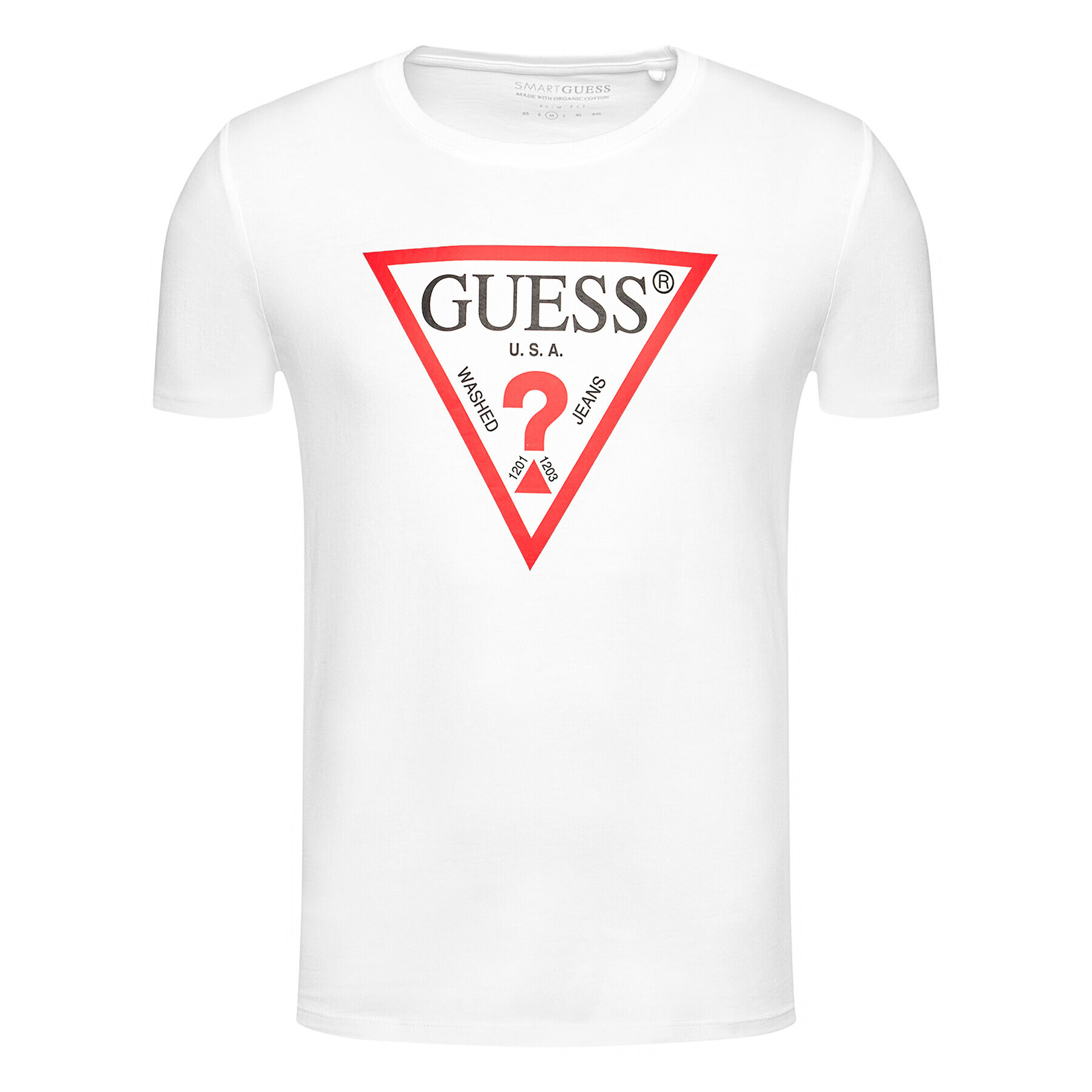 Guess T-Shirt M1RI71 I3Z11 Bílá Slim Fit - Pepit.cz