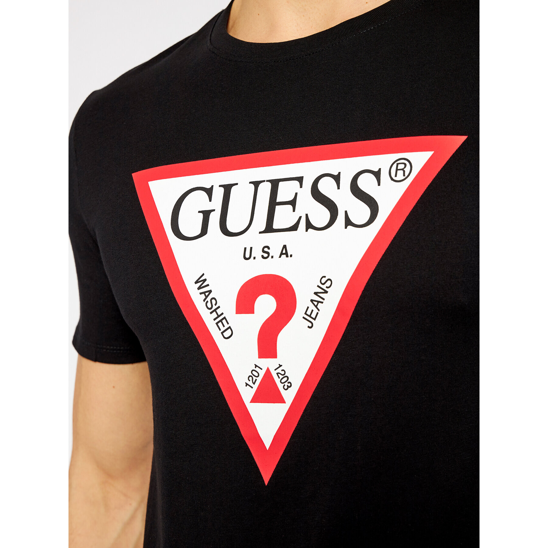 Guess T-Shirt M1RI71 I3Z11 Černá Slim Fit - Pepit.cz