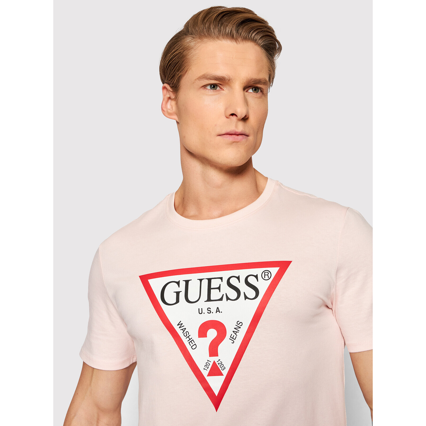 Guess T-Shirt M1RI71 I3Z11 Růžová Slim Fit - Pepit.cz