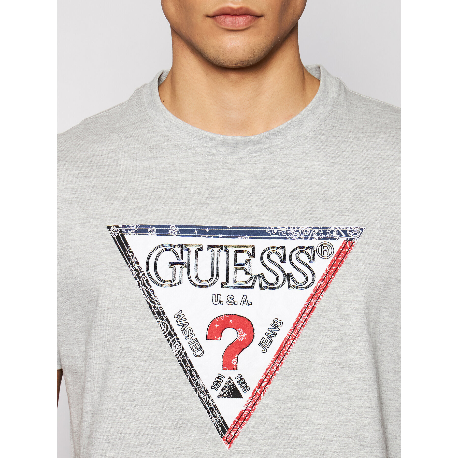 Guess T-Shirt M1RI72 K8FQ1 Šedá Regular Fit - Pepit.cz