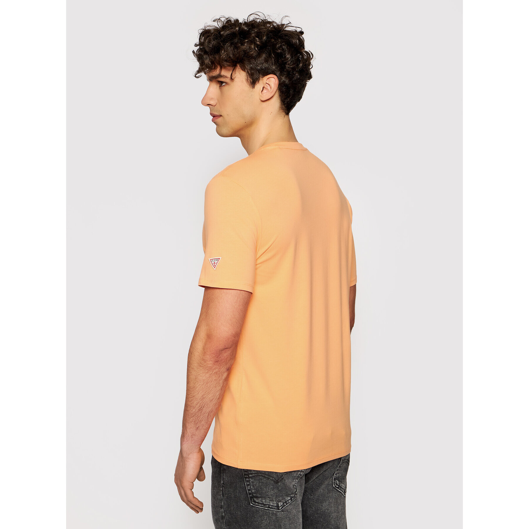 Guess T-Shirt M1RI82 J1311 Oranžová Slim Fit - Pepit.cz