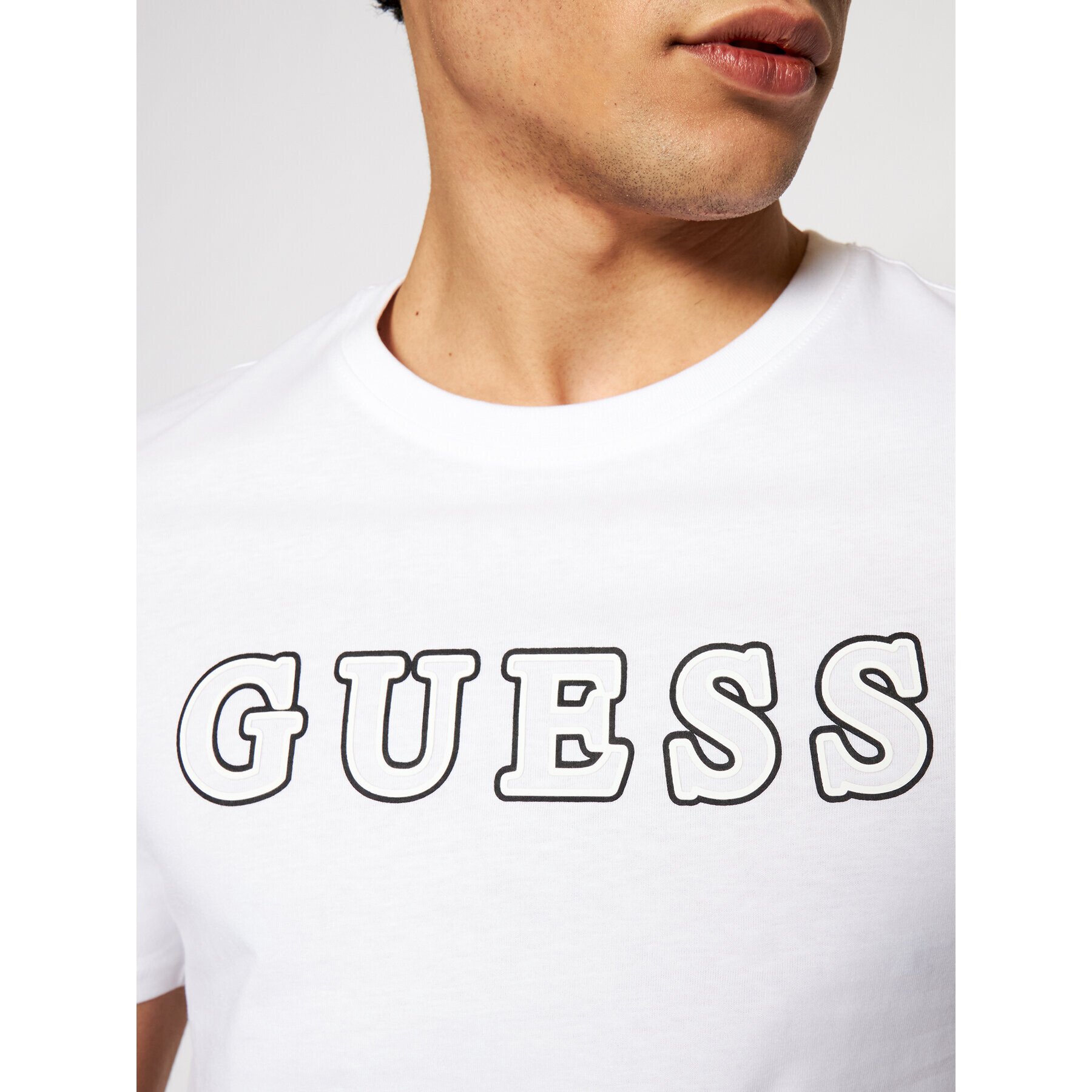 Guess T-Shirt M1YI53 I3Z11 Bílá Slim Fit - Pepit.cz