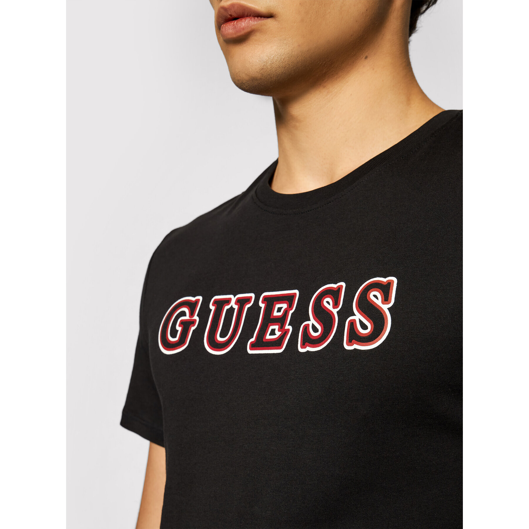 Guess T-Shirt M1YI53 I3Z11 Černá Slim Fit - Pepit.cz