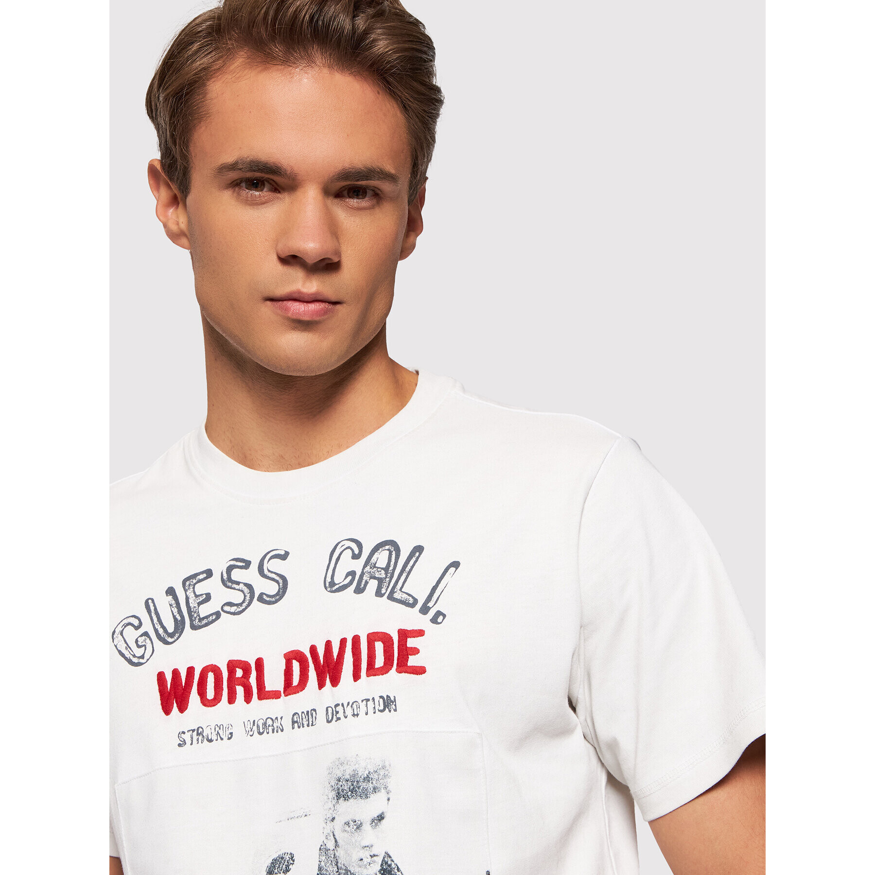 Guess T-Shirt M1YI70 K8FQ1 Bílá Regular Fit - Pepit.cz