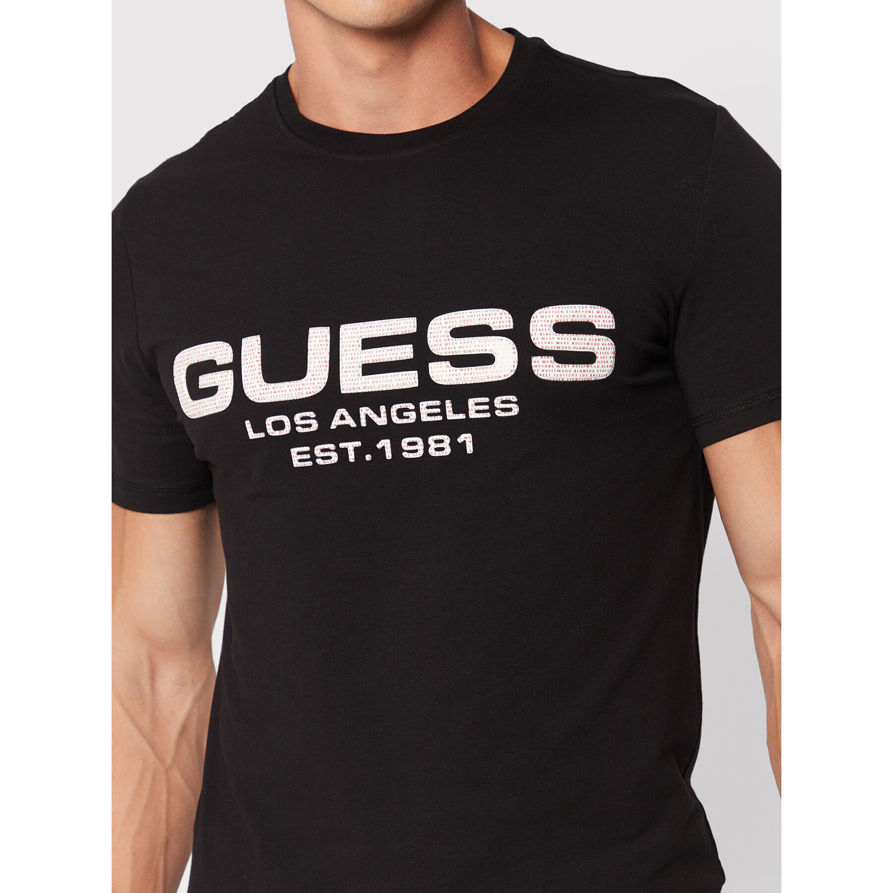 Guess T-Shirt M2BI25 J1314 Černá Slim Fit - Pepit.cz