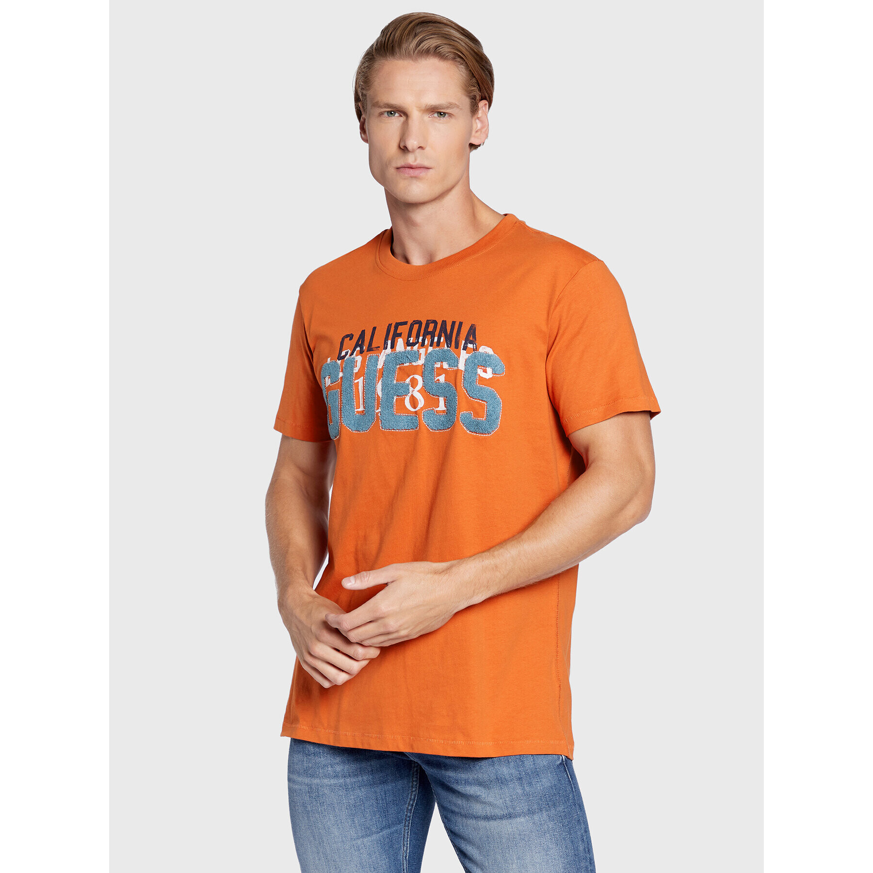 Guess T-Shirt M2BI38 K8FQ4 Oranžová Regular Fit - Pepit.cz