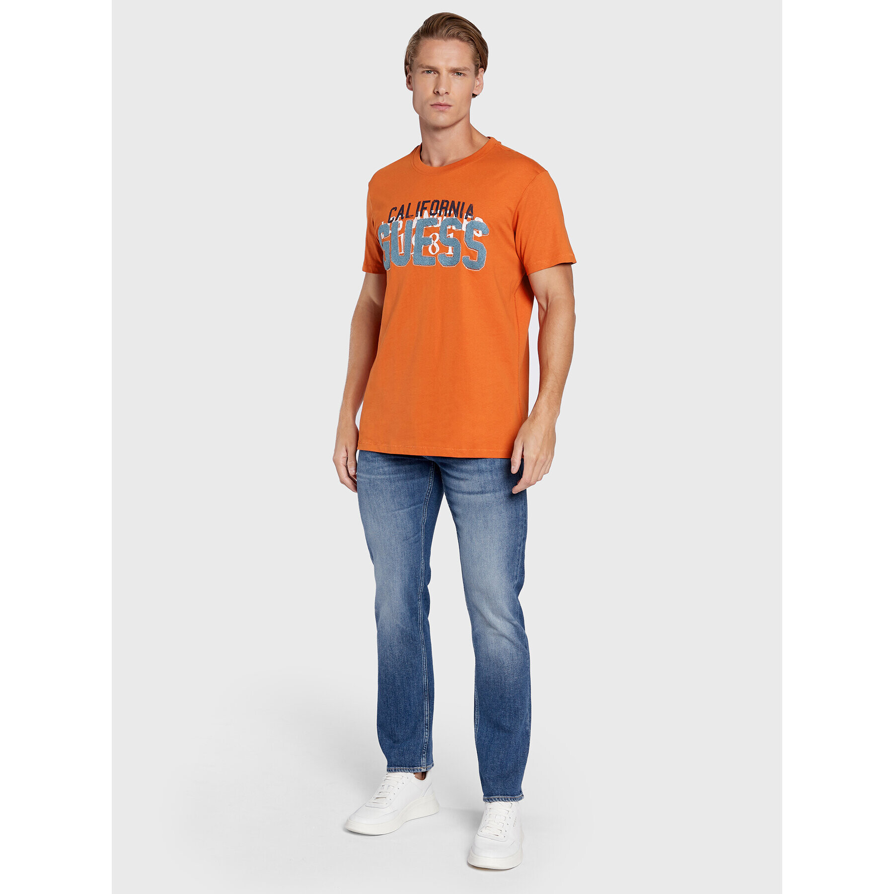 Guess T-Shirt M2BI38 K8FQ4 Oranžová Regular Fit - Pepit.cz