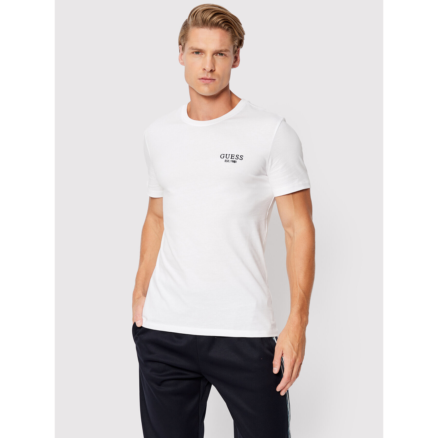 Guess T-Shirt M2BI59 I3Z14 Bílá Slim Fit - Pepit.cz