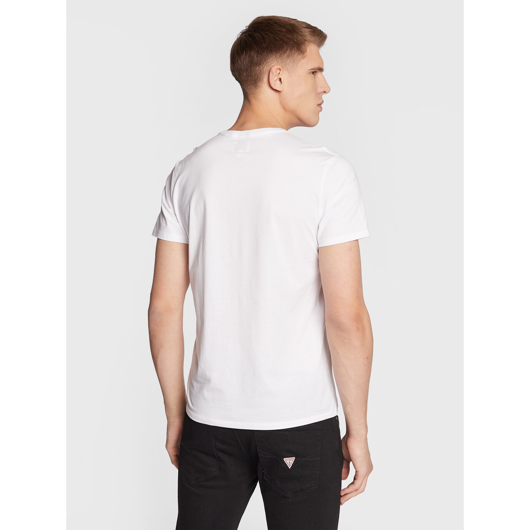 Guess T-Shirt M2BP47 K7HD0 Bílá Slim Fit - Pepit.cz