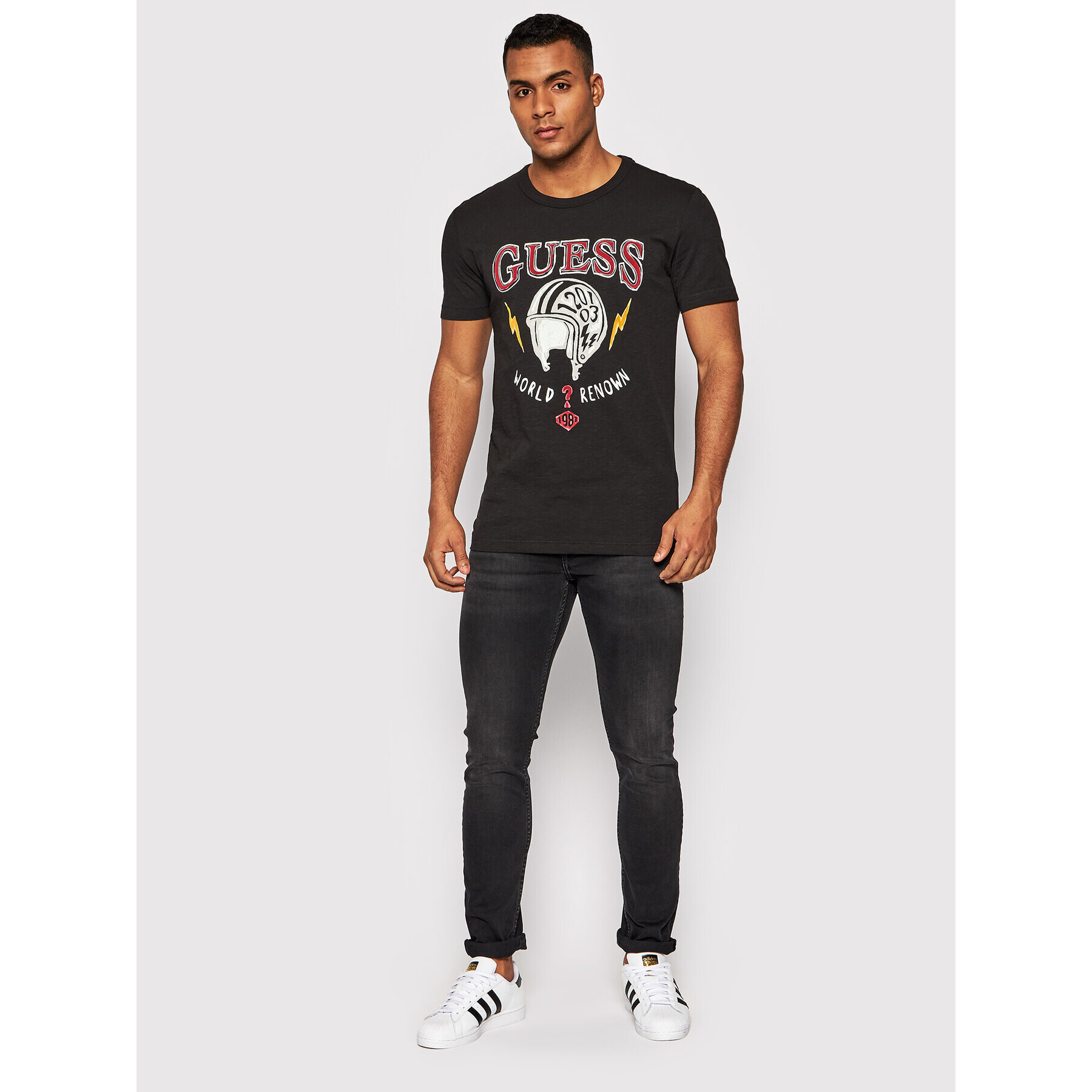 Guess T-Shirt M2GI02 K6XN1 Černá Slim Fit - Pepit.cz