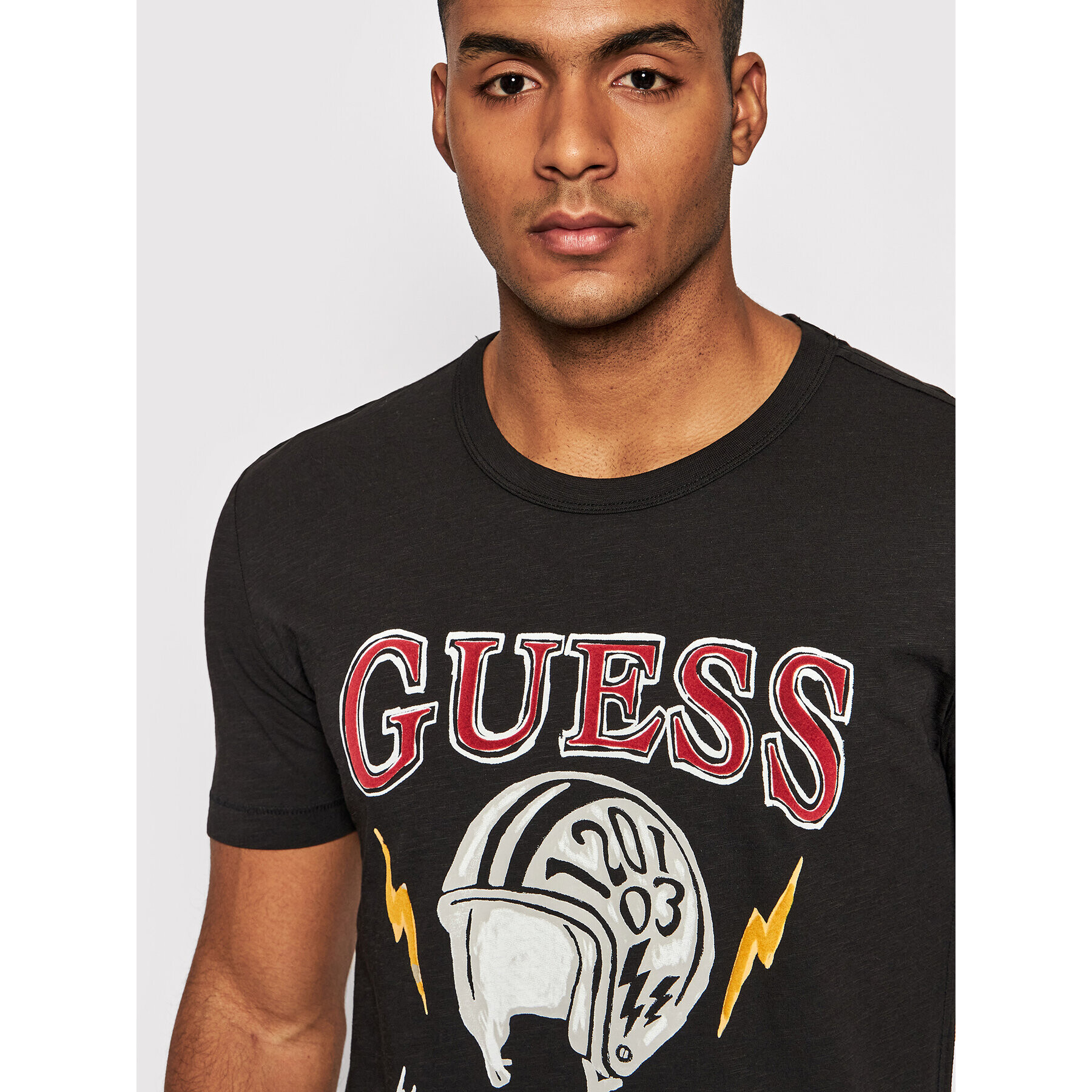 Guess T-Shirt M2GI02 K6XN1 Černá Slim Fit - Pepit.cz