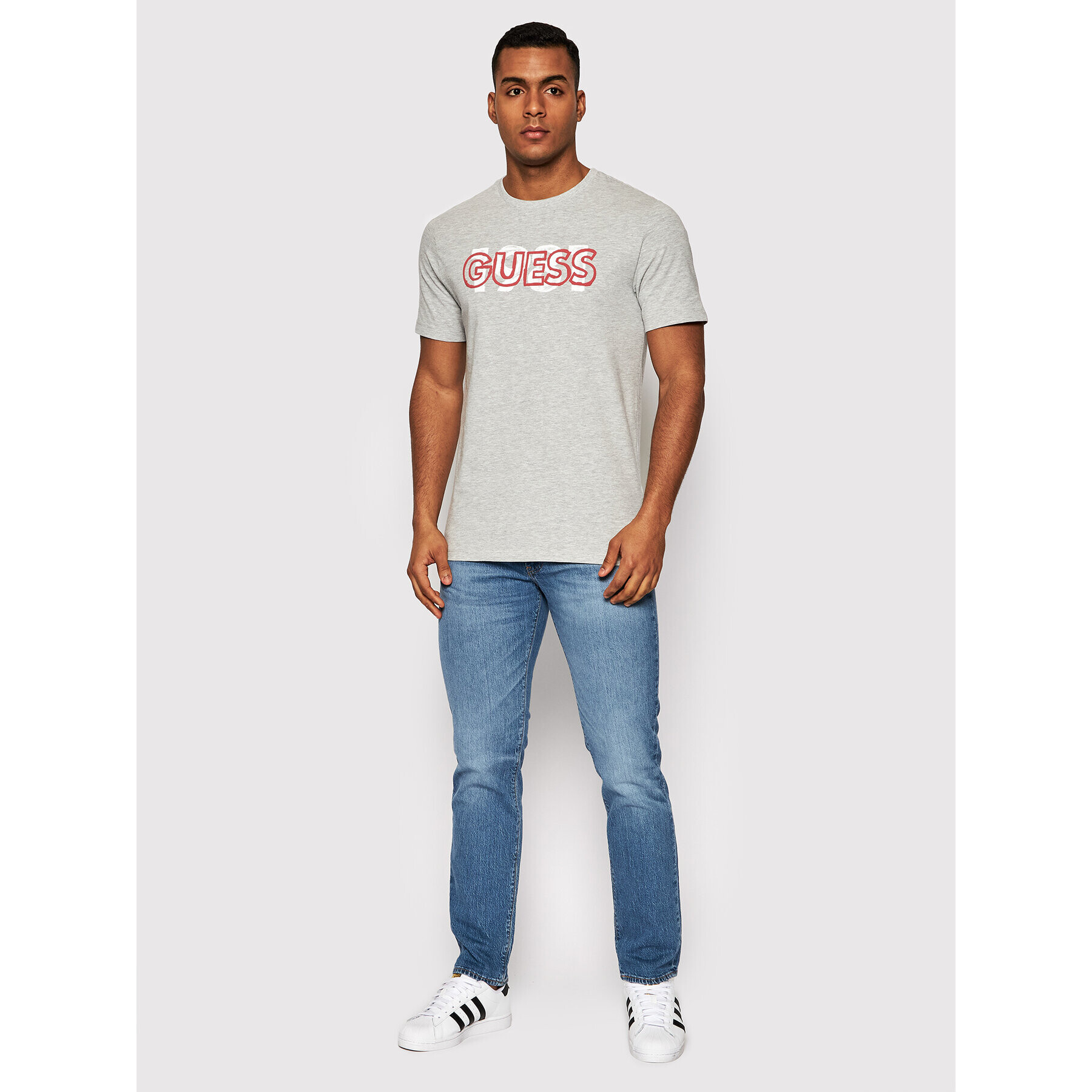 Guess T-Shirt M2GI09 J1311 Šedá Slim Fit - Pepit.cz