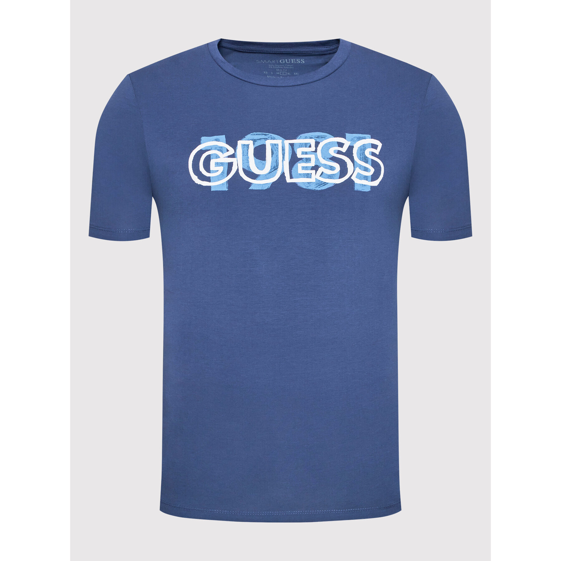 Guess T-Shirt M2GI09 J1311 Tmavomodrá Slim Fit - Pepit.cz