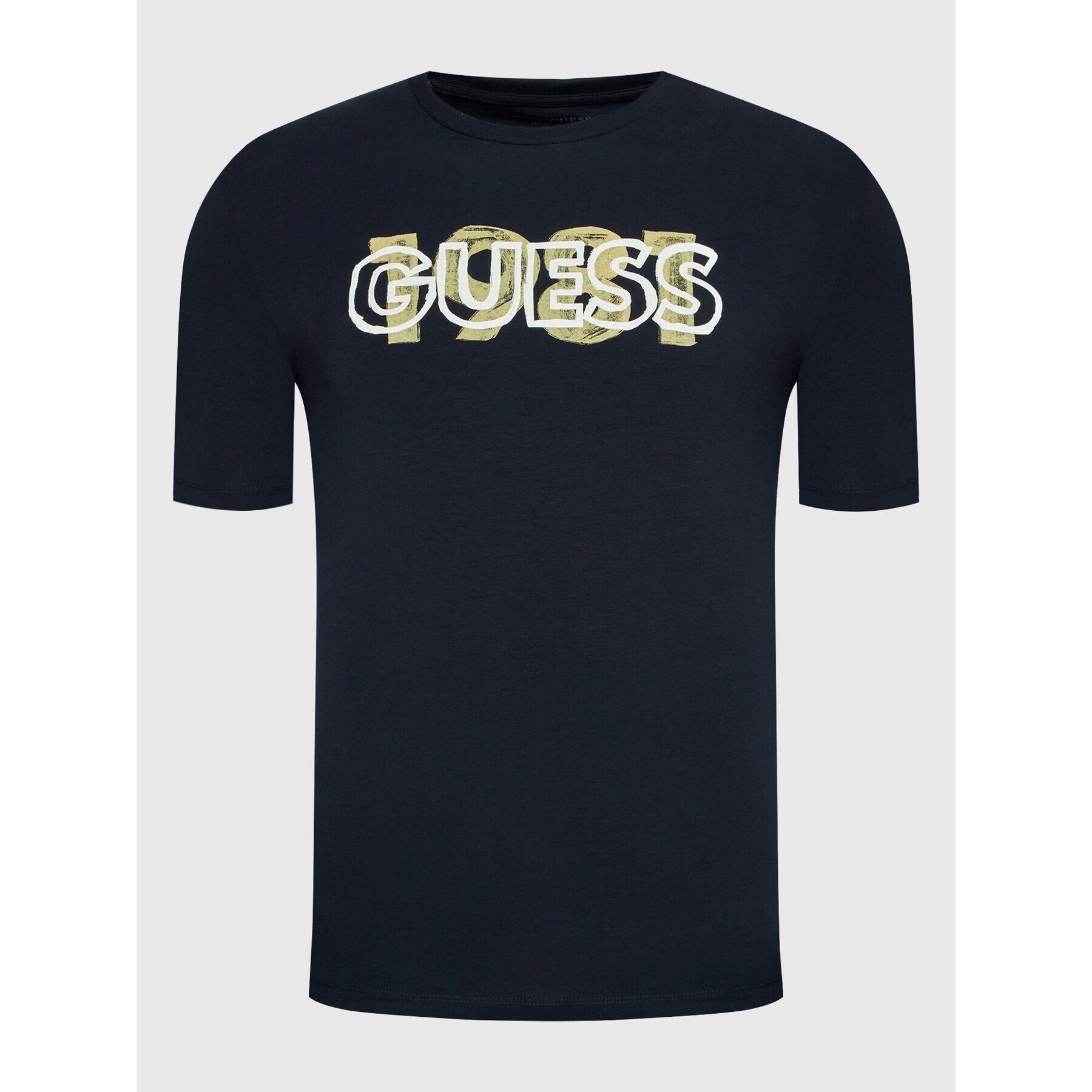 Guess T-Shirt M2GI09 J1311 Tmavomodrá Slim Fit - Pepit.cz