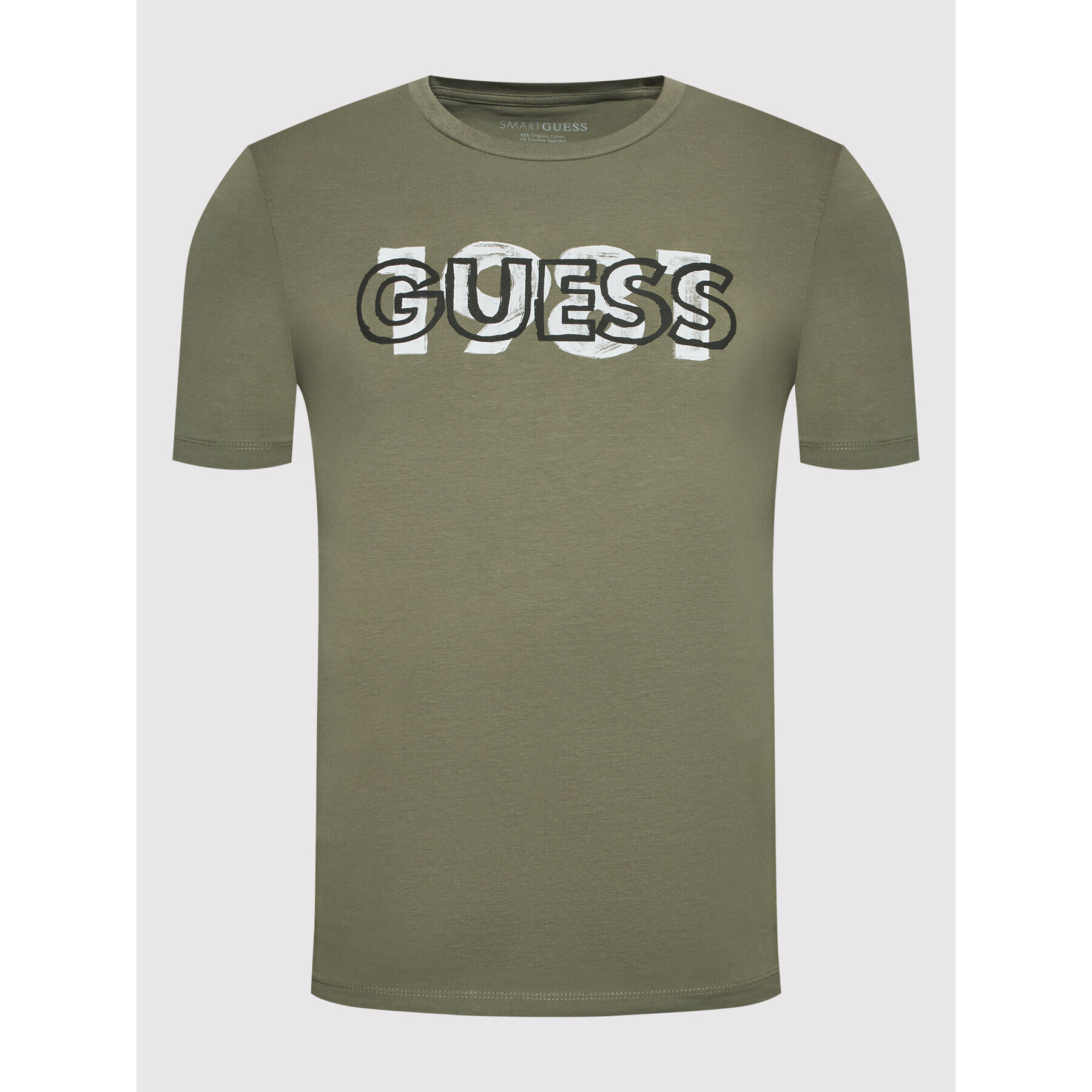 Guess T-Shirt M2GI09 J1311 Zelená Slim Fit - Pepit.cz