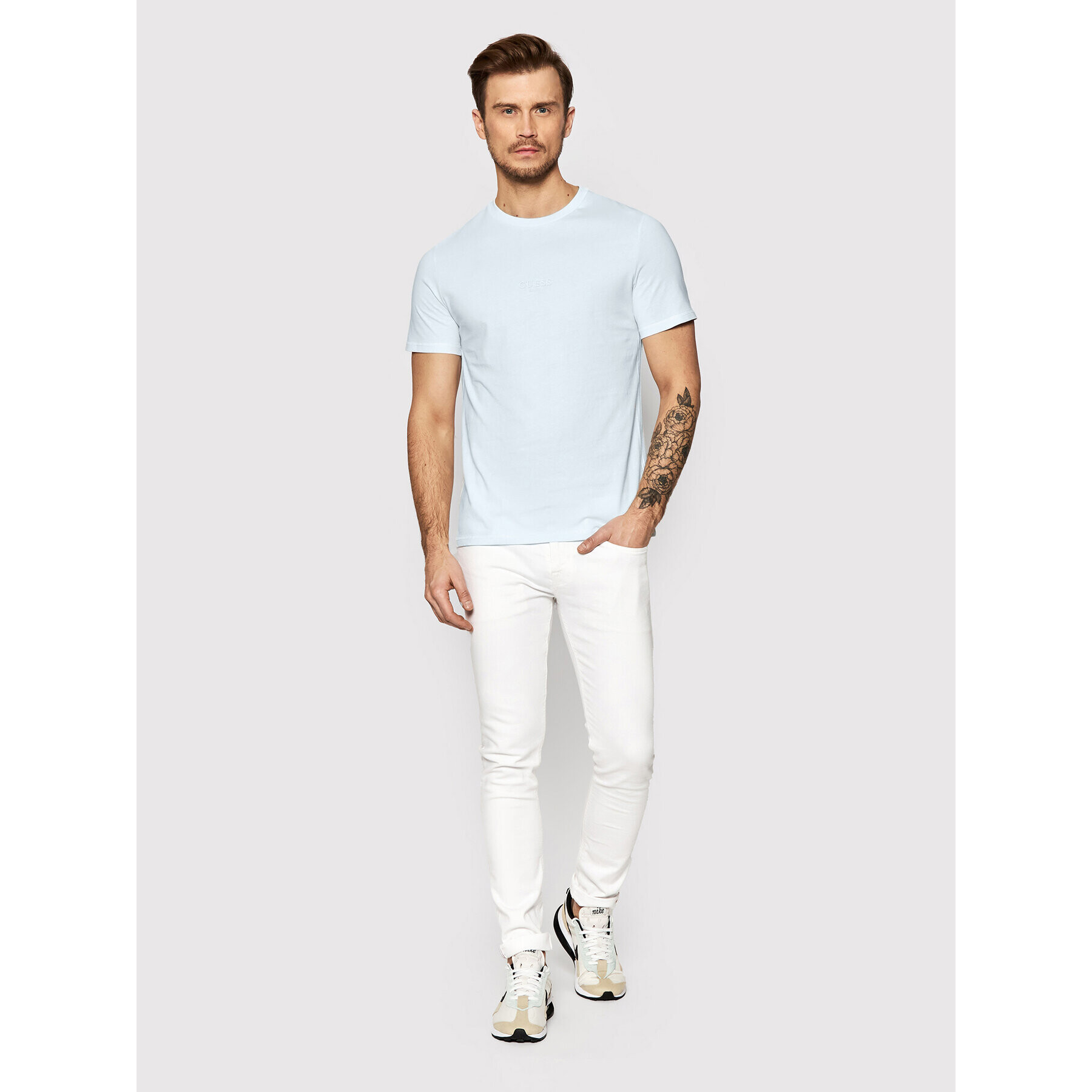 Guess T-Shirt M2GI10 I3Z11 Modrá Slim Fit - Pepit.cz