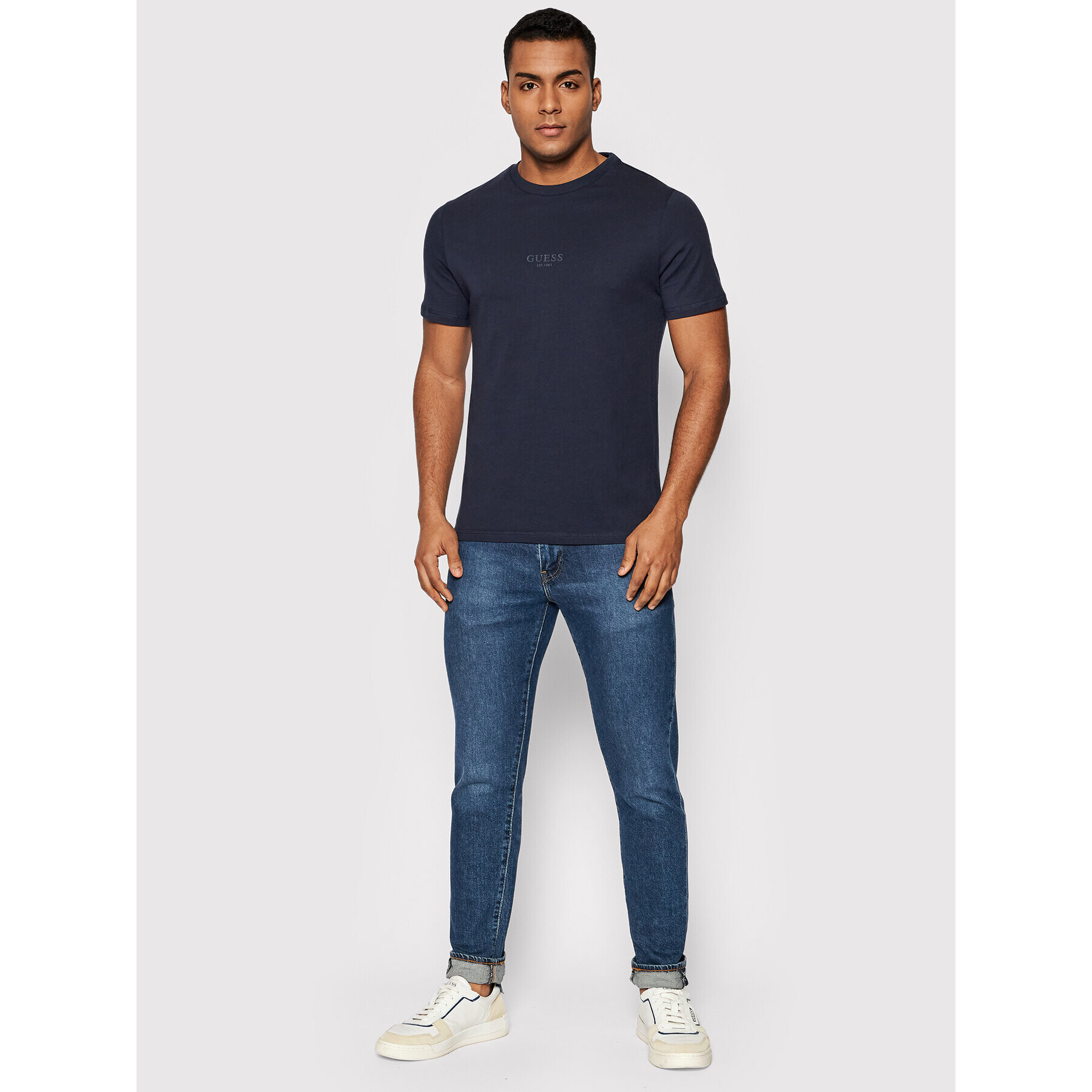 Guess T-Shirt M2GI10 I3Z11 Tmavomodrá Slim Fit - Pepit.cz